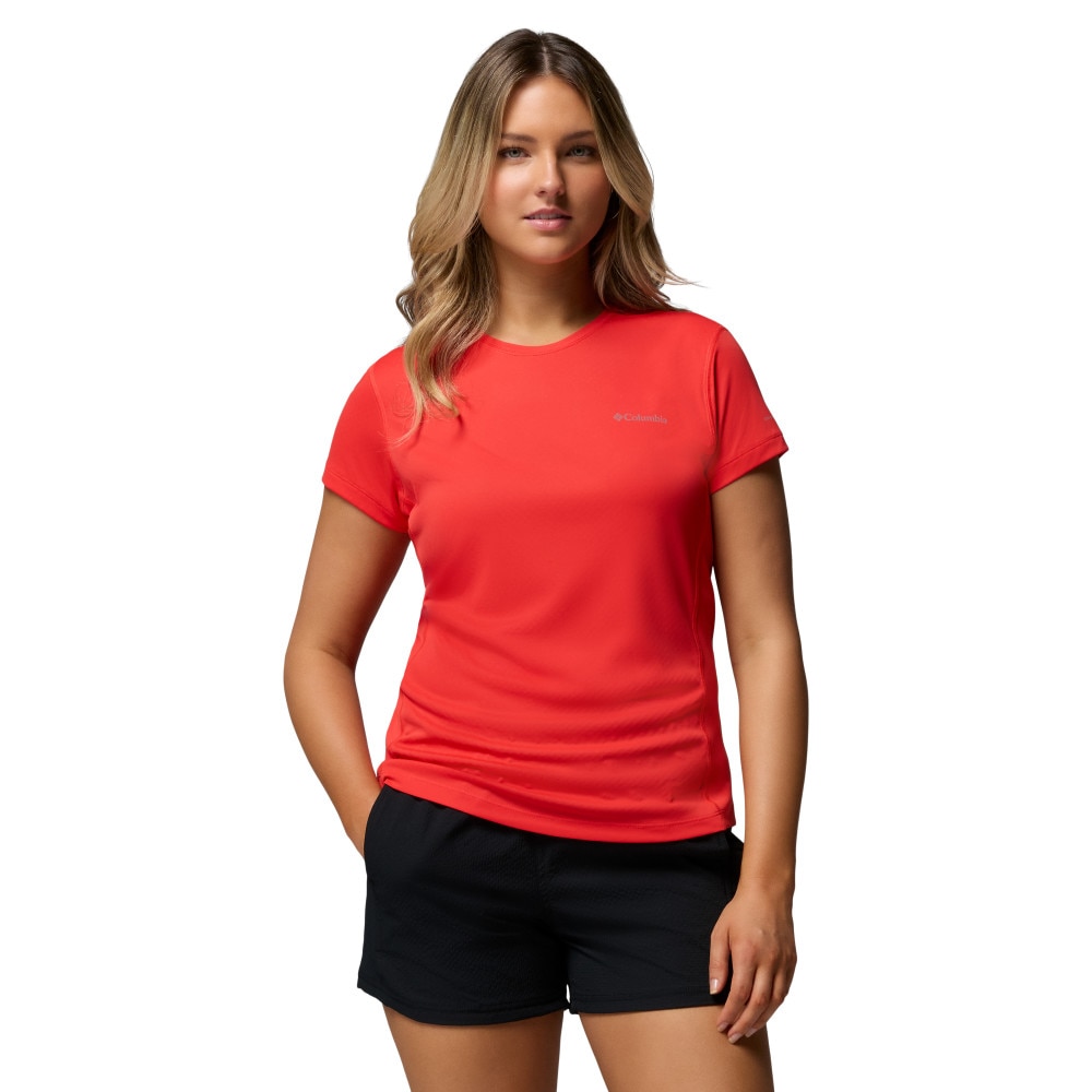 Imagen 0 de Camiseta manga corta de mujer Zero Rules™ Light Crew Columbia Rojo cereza