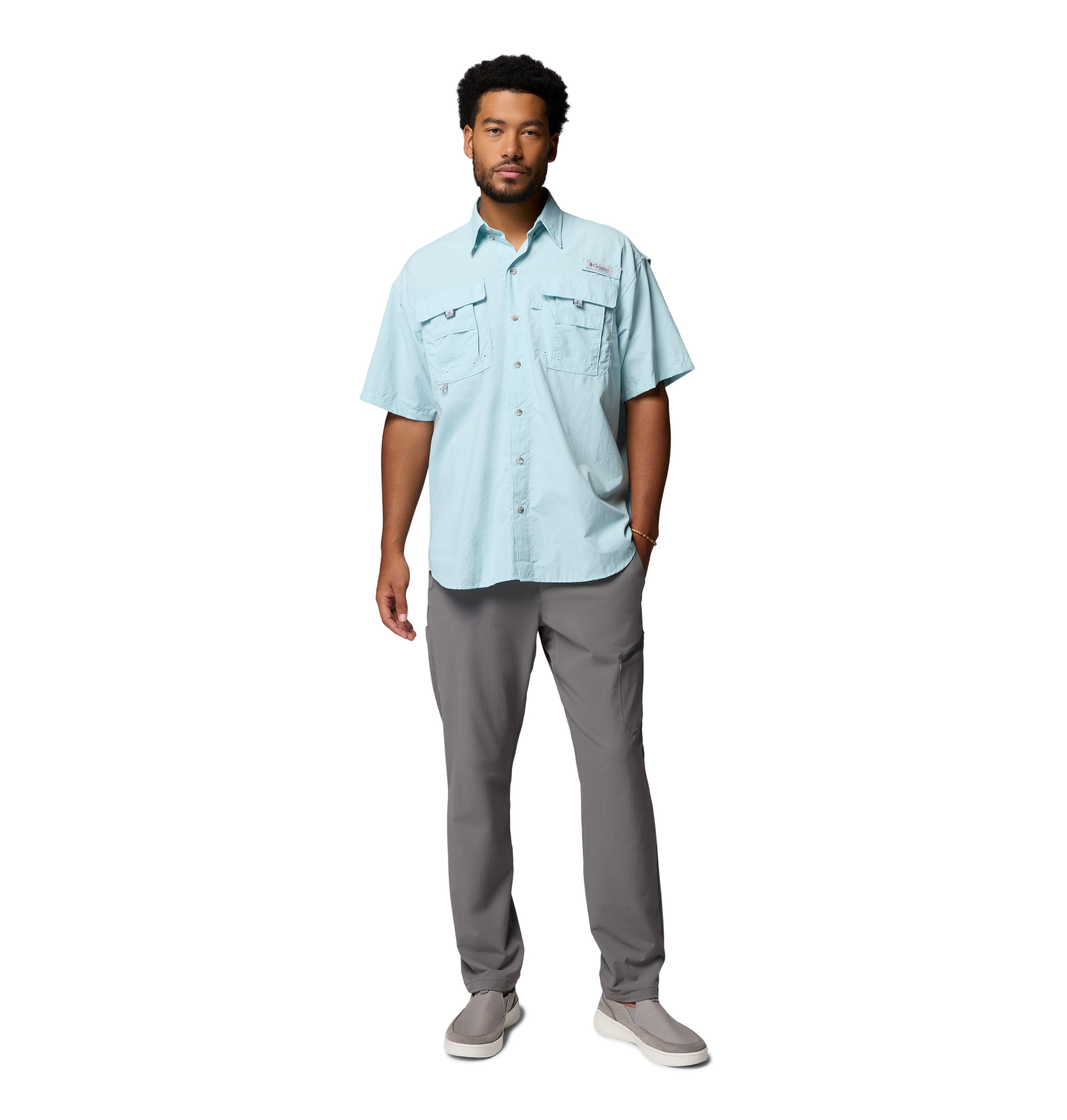 Camisa manga corta de hombre Bahama™ II Columbia - Azul claro Azul claro-3