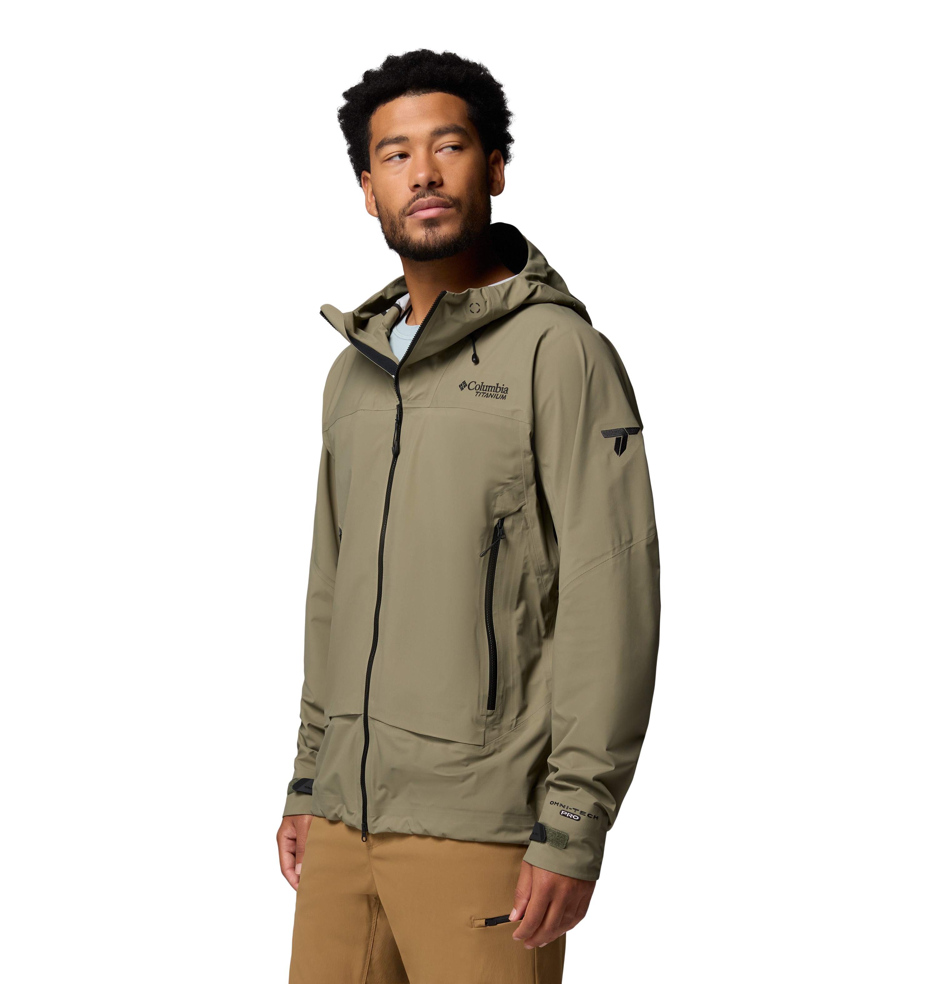 Chaqueta impermeable hombre Saudan Pro™ 3L Columbia - Verde cadete Verde cadete-3