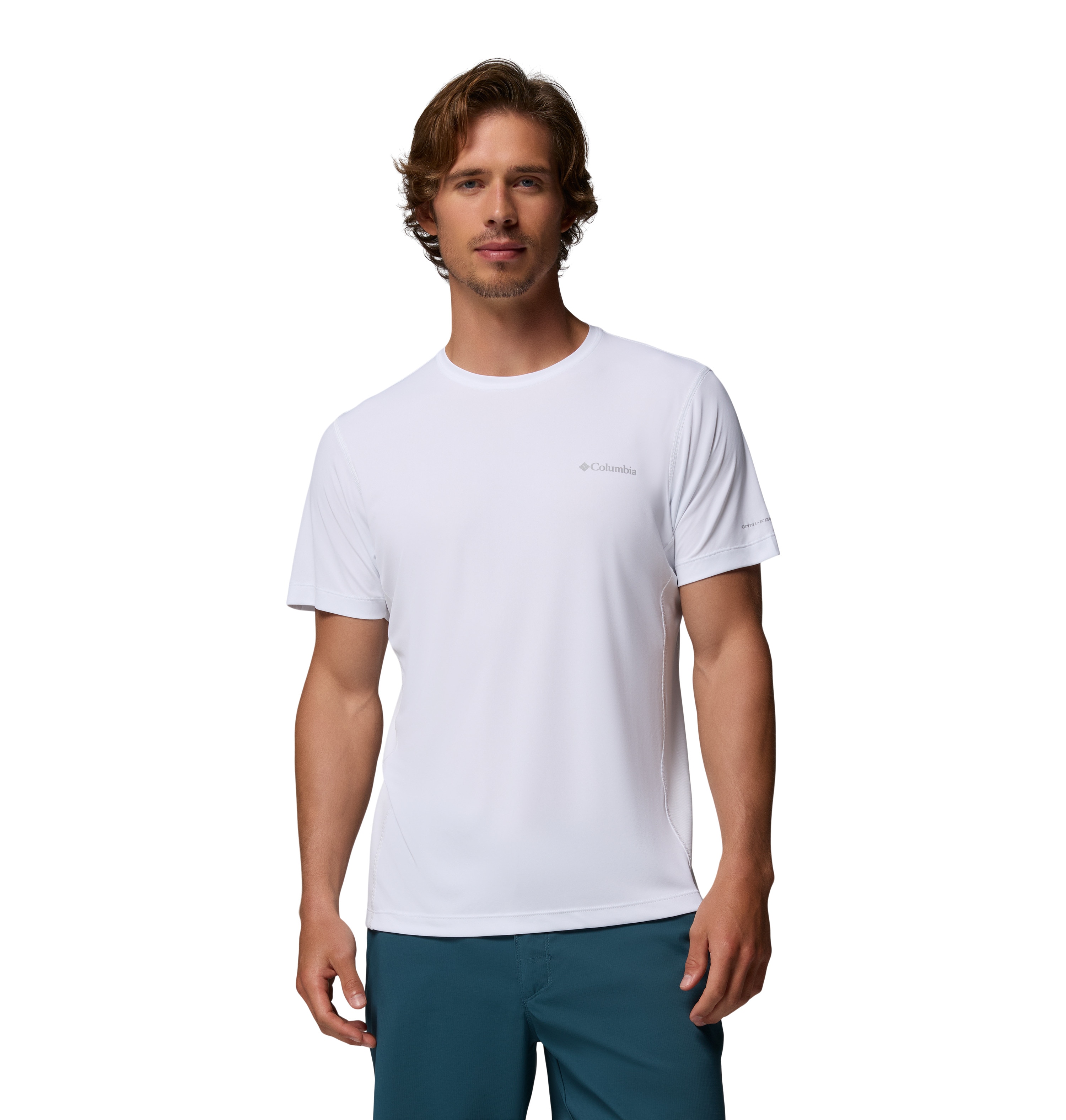 Camiseta manga corta de hombre Zero Rules™ Light Crew Columbia - Blanco Blanco-1