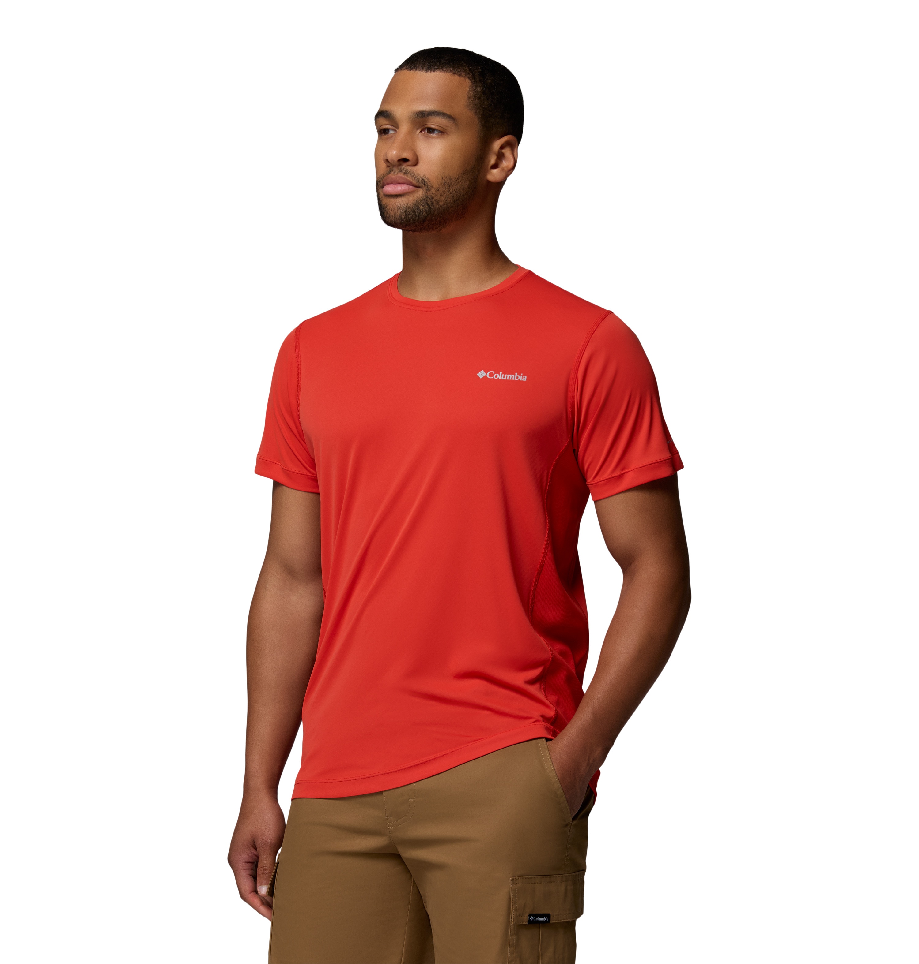 Camiseta manga corta de hombre Zero Rules™ Light Crew Columbia - Coral Coral-3