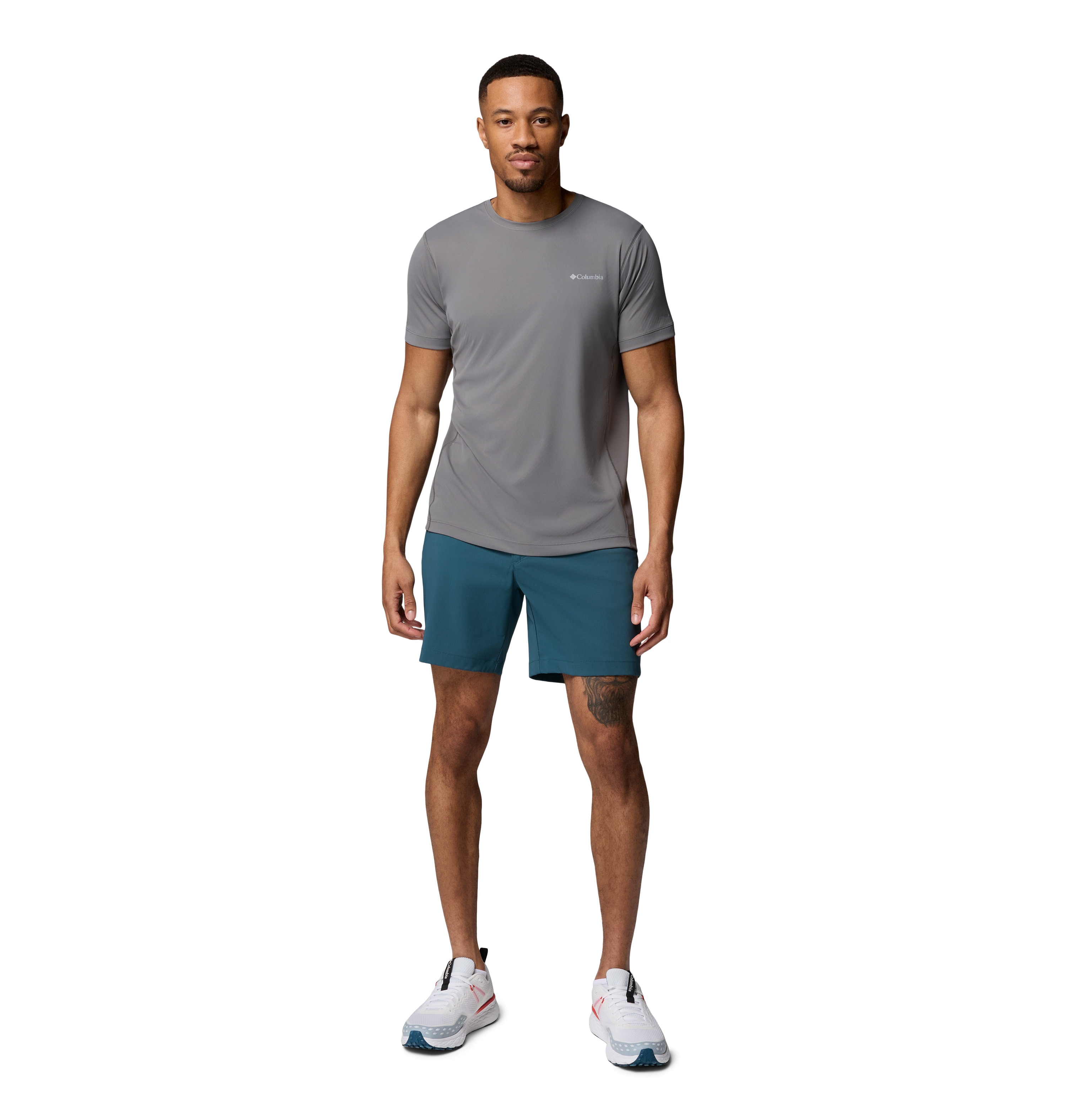 Camiseta manga corta de hombre Zero Rules™ Light Crew Columbia - Gris Gris-3