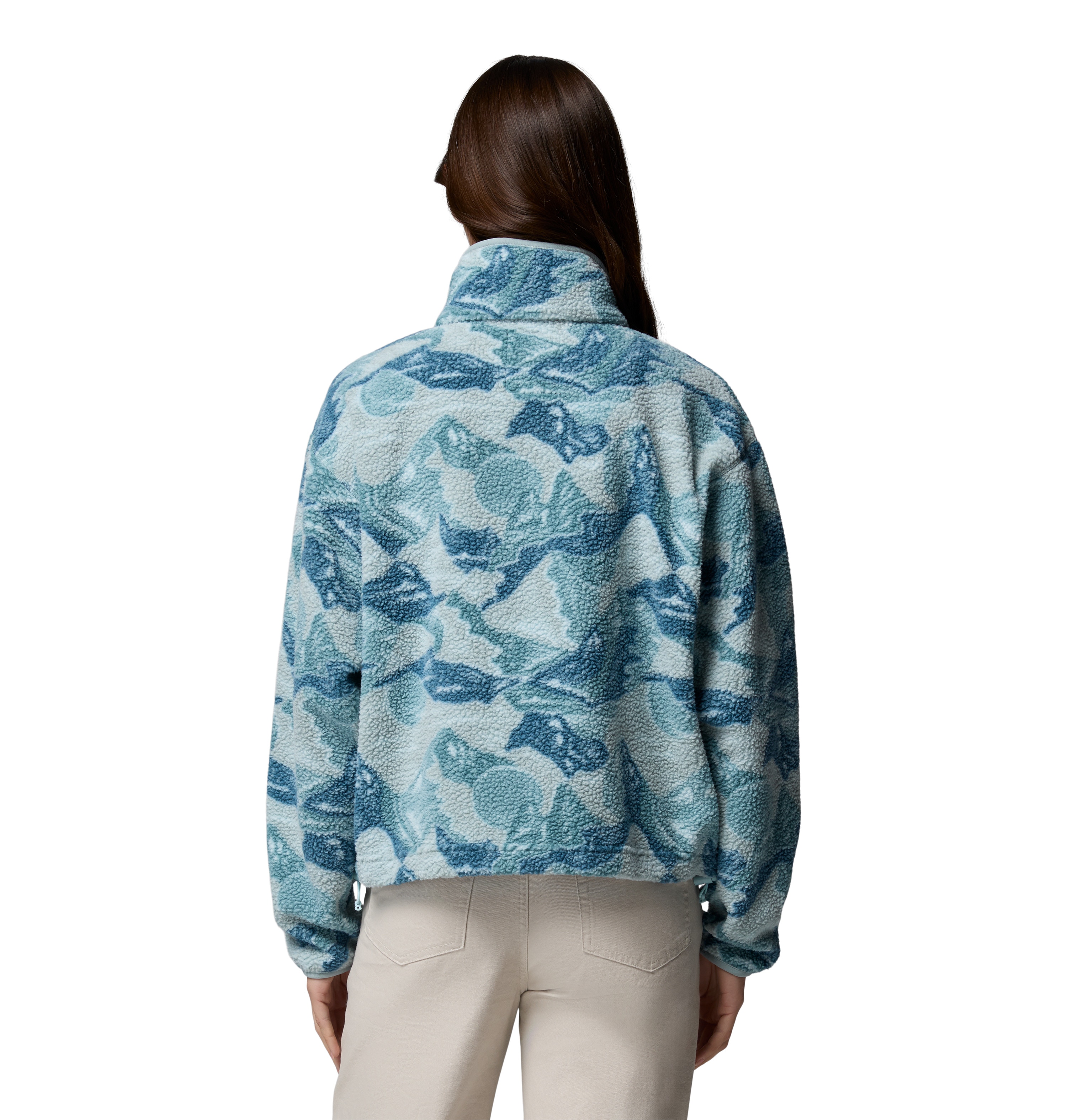 Forro polar de mujer Helvetia™ II Printed Cropped Columbia - Azul claro Azul claro-2