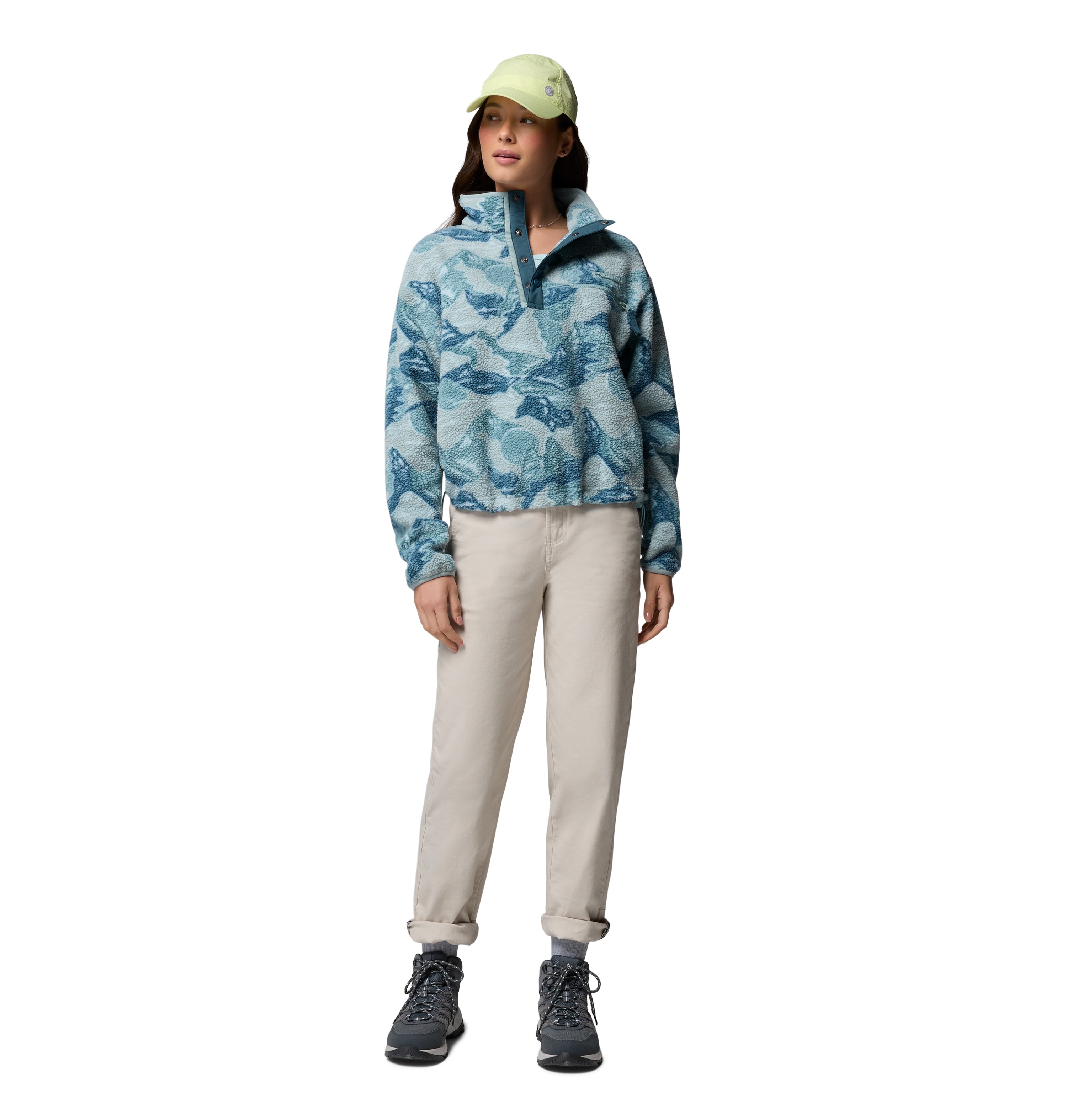 Forro polar de mujer Helvetia™ II Printed Cropped Columbia - Azul claro Azul claro-6