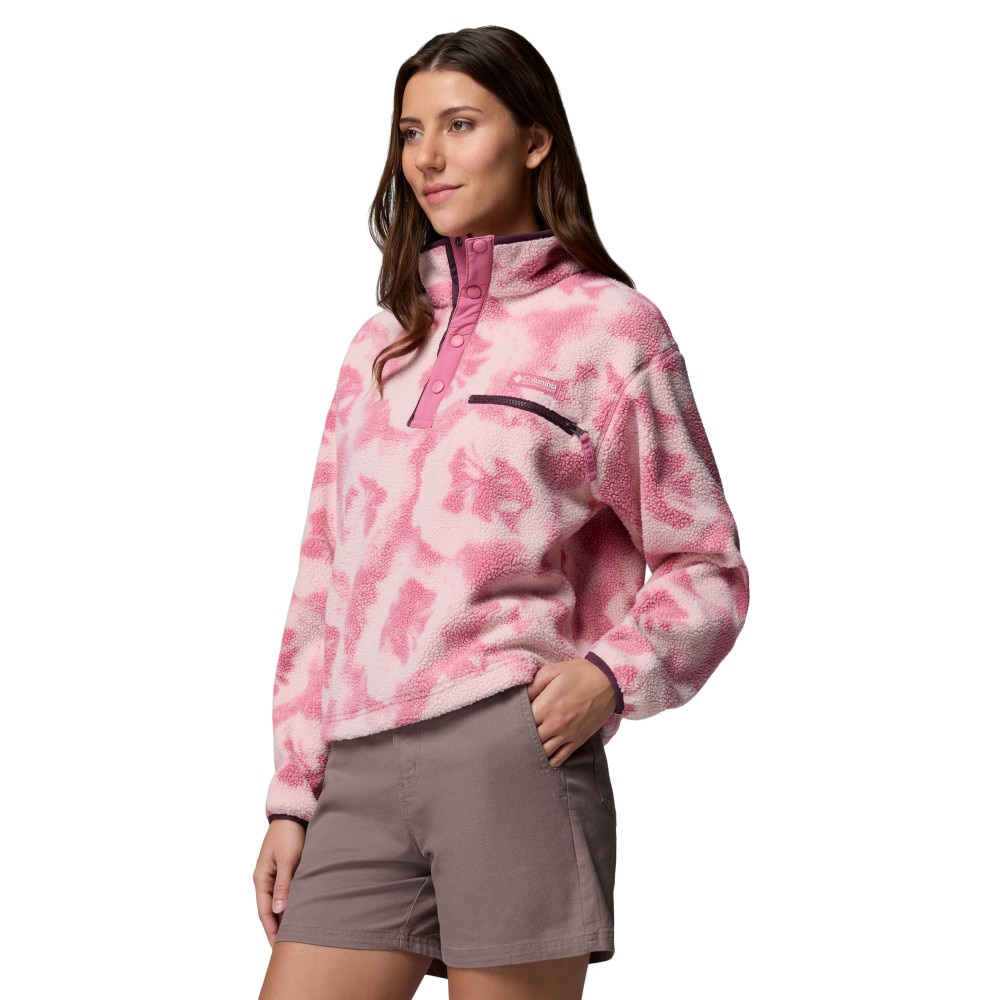Forro polar de mujer Helvetia™ II Printed Cropped Columbia - Rojo Rojo-3