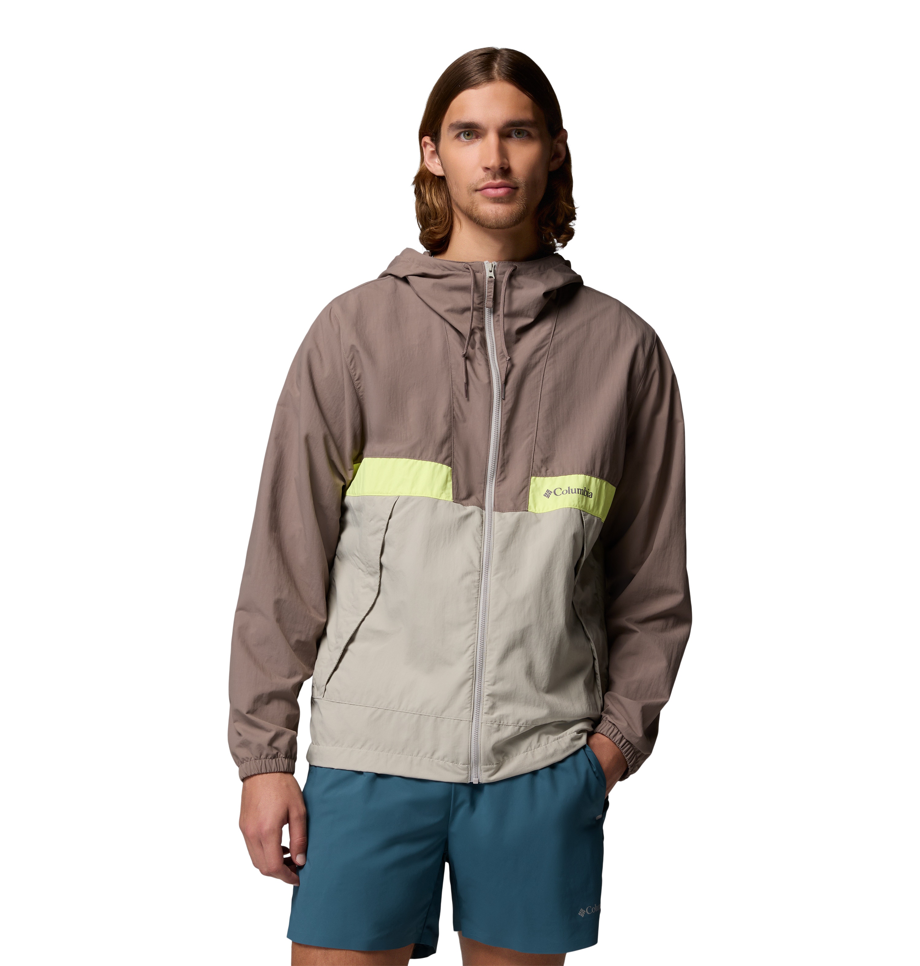 Chaqueta cortavientos de hombre Spire Valley™ Hooded Columbia - Topo Topo-1