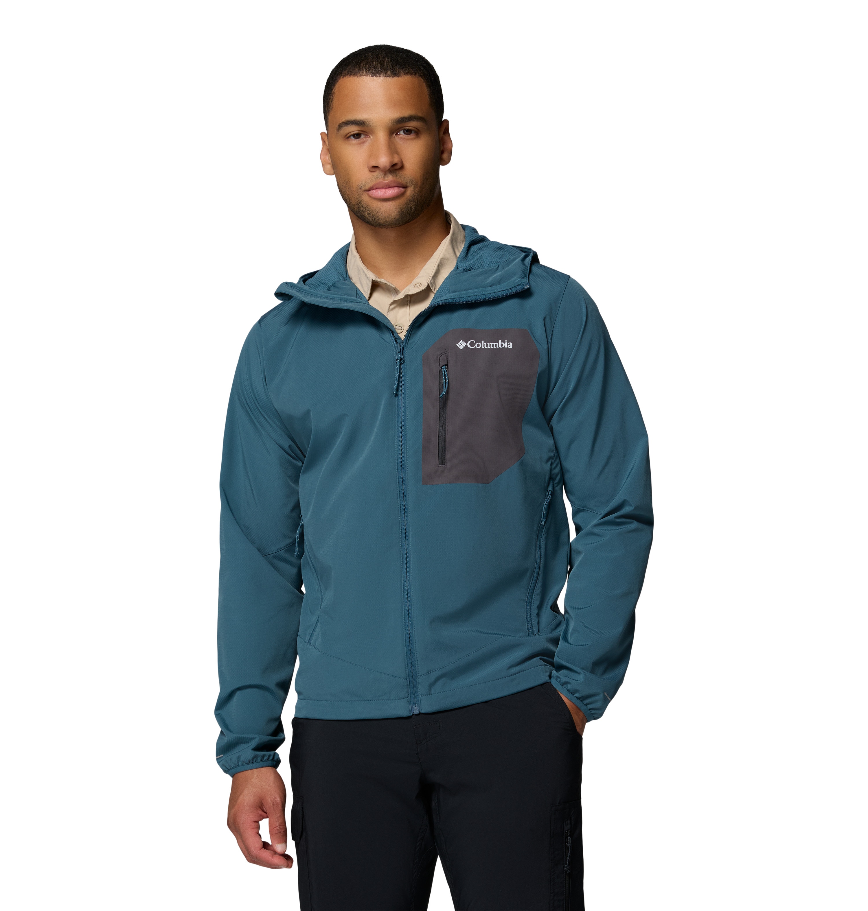Chaqueta softshell de hombre Tall Heights™ III Hooded Columbia - Azul Turquesa Azul Turquesa-1