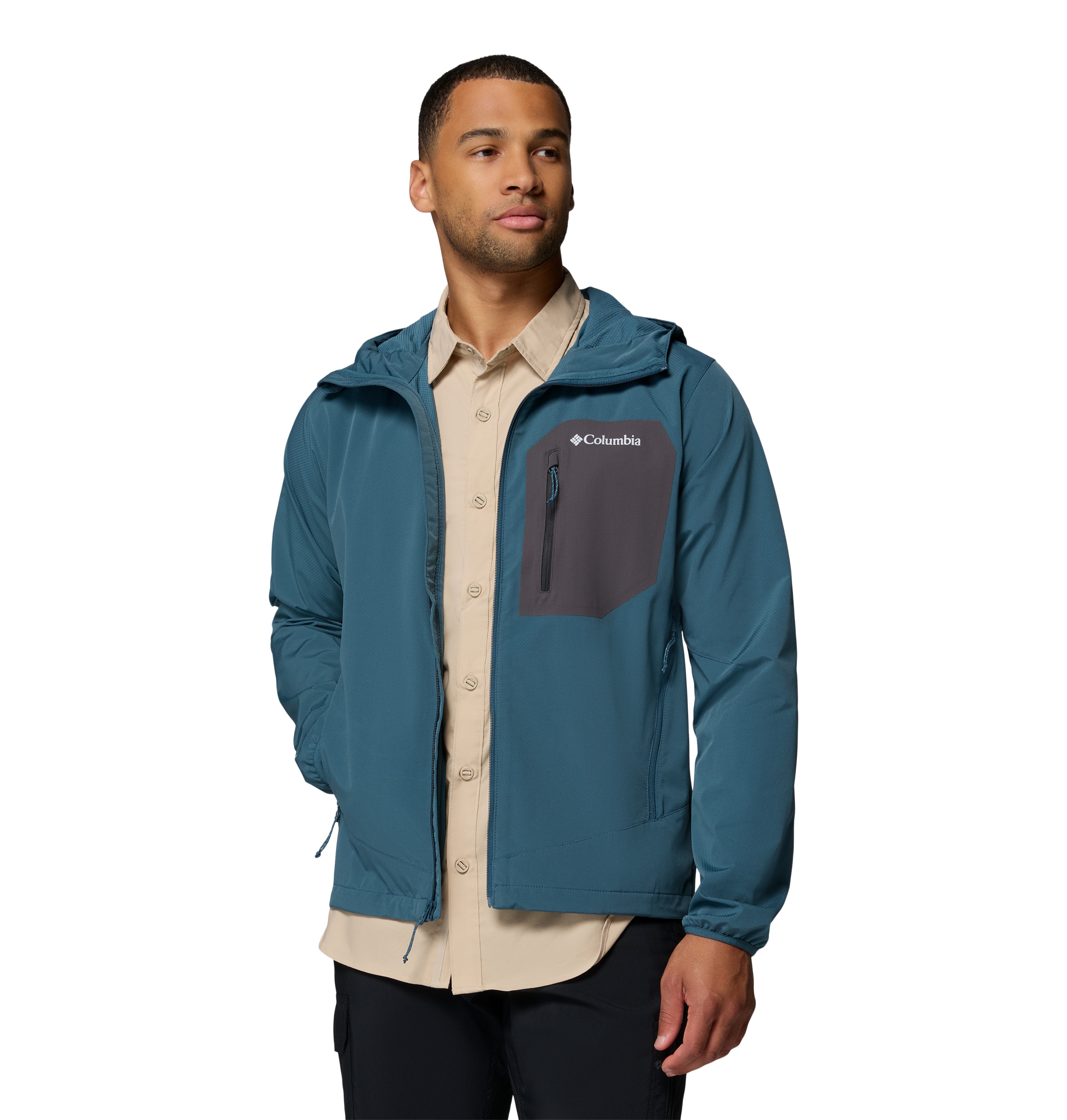 Chaqueta softshell de hombre Tall Heights™ III Hooded Columbia - Azul Turquesa Azul Turquesa-3