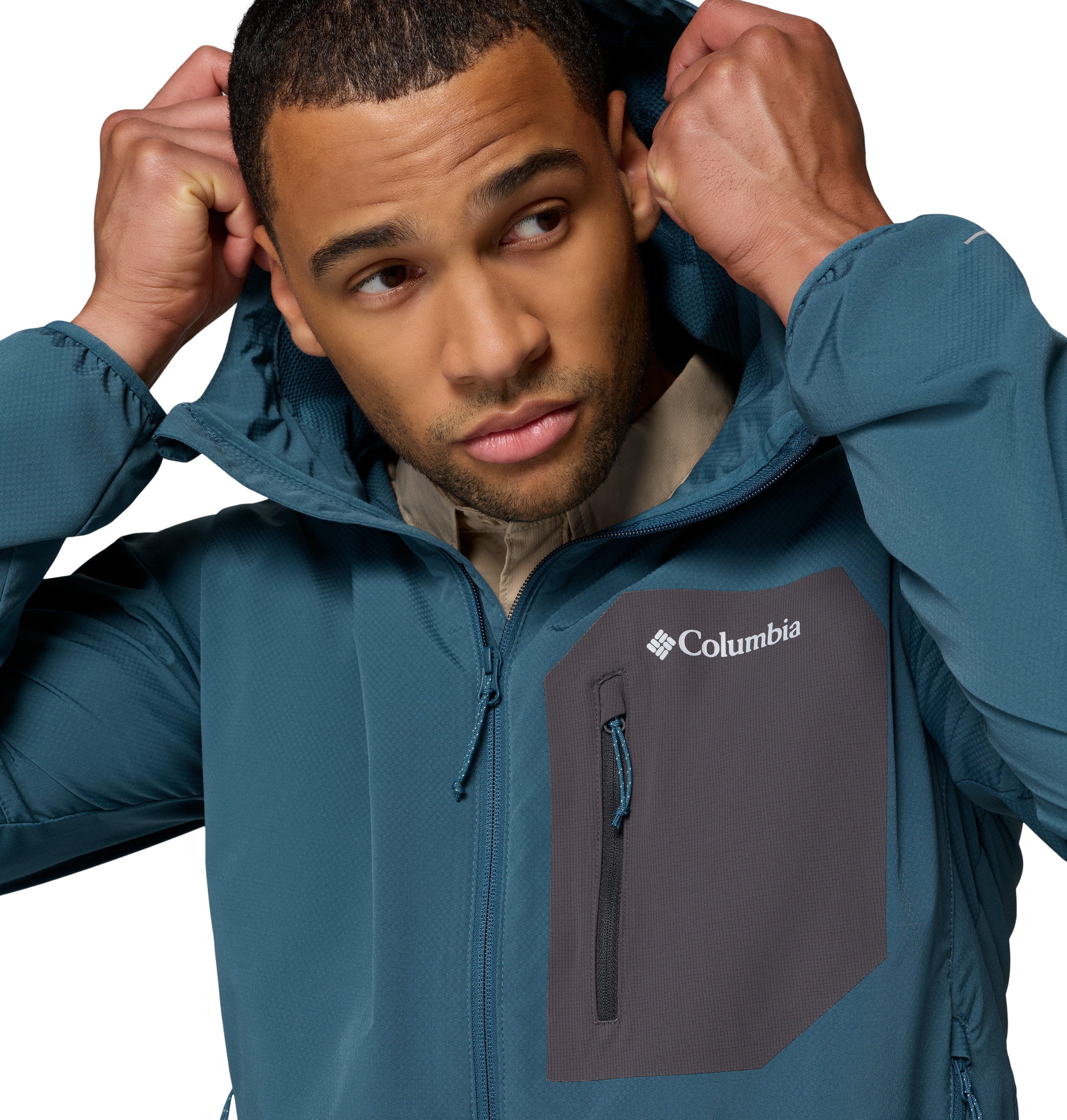 Chaqueta softshell de hombre Tall Heights™ III Hooded Columbia - Azul Turquesa Azul Turquesa-4