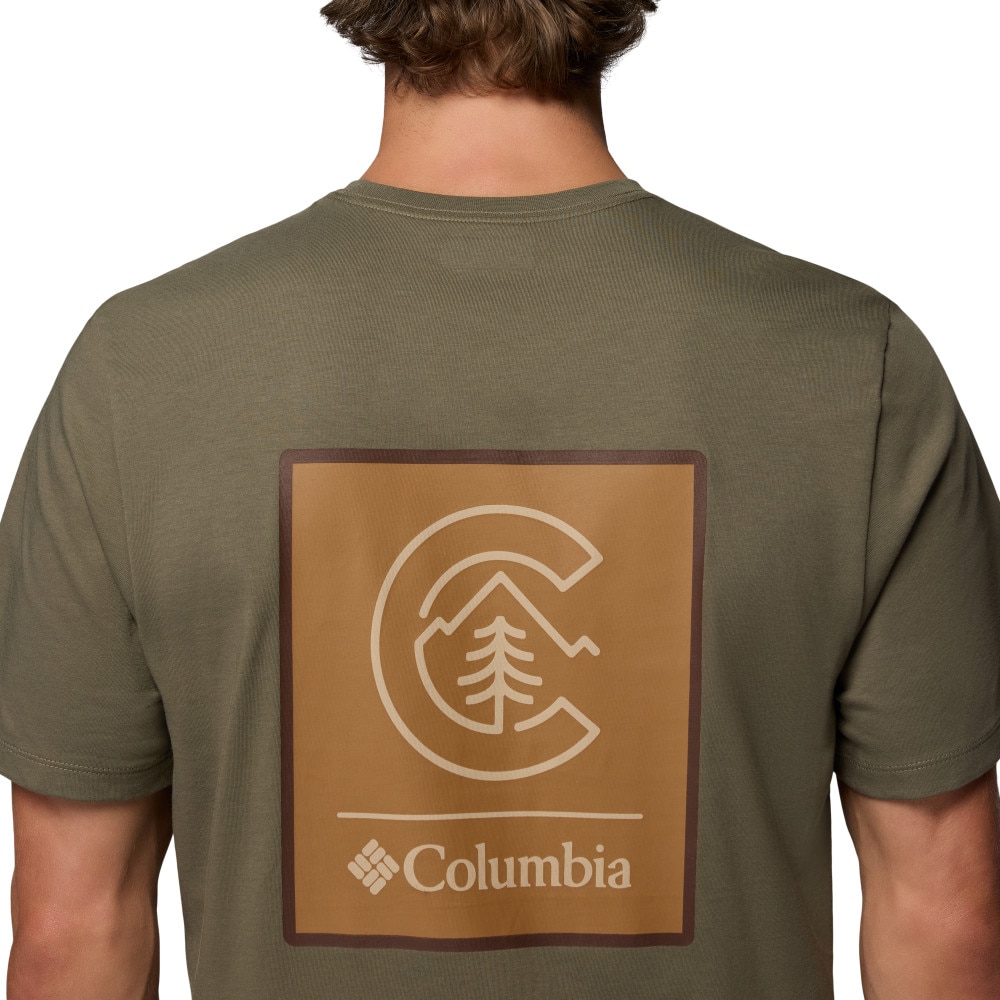 Camiseta manga corta de hombre CSC™ Logo Back Columbia - Verde cadete Verde cadete-5