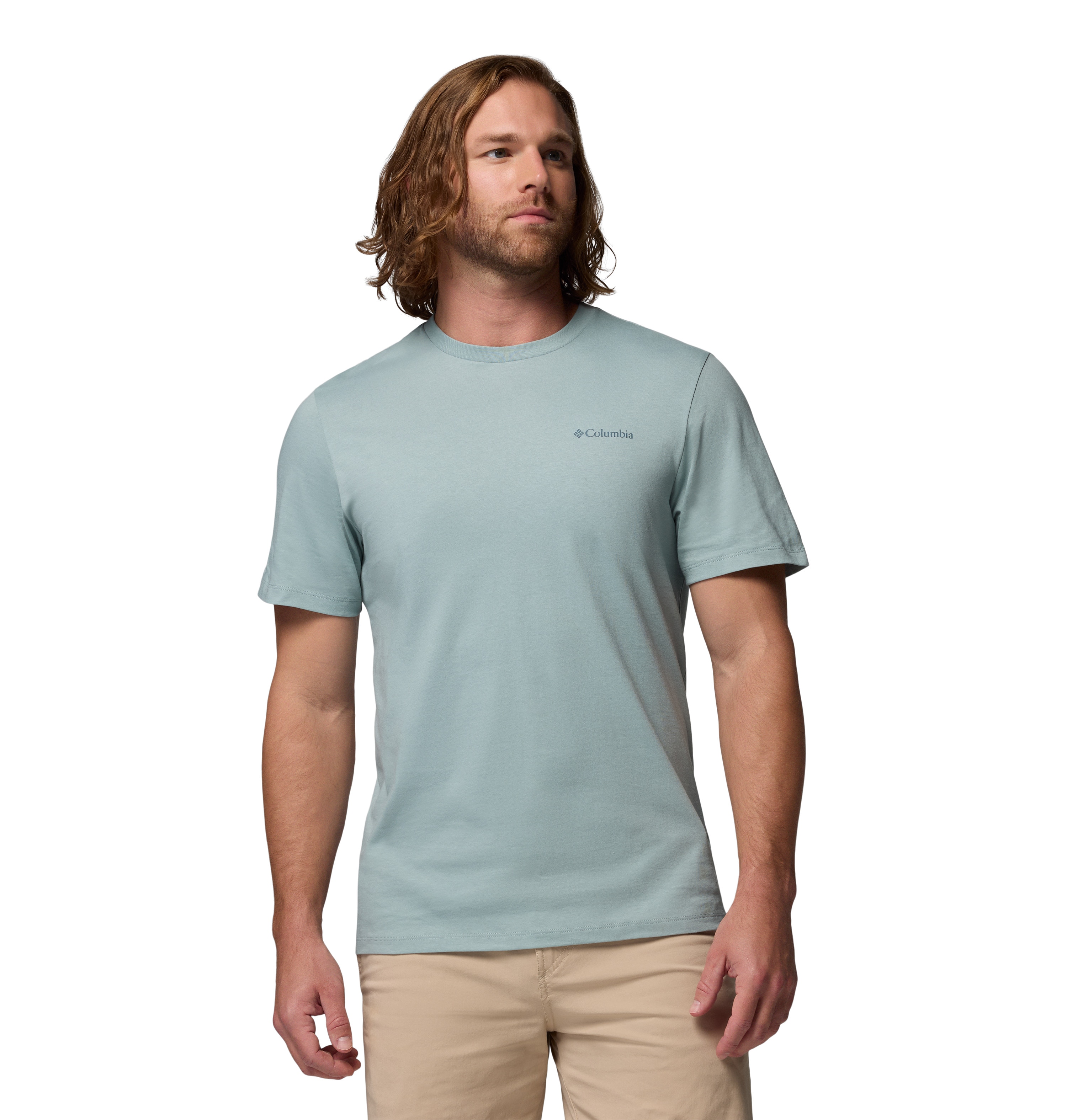 Camiseta manga corta de hombre CSC™ Logo Back Columbia - Azul claro Azul claro-1
