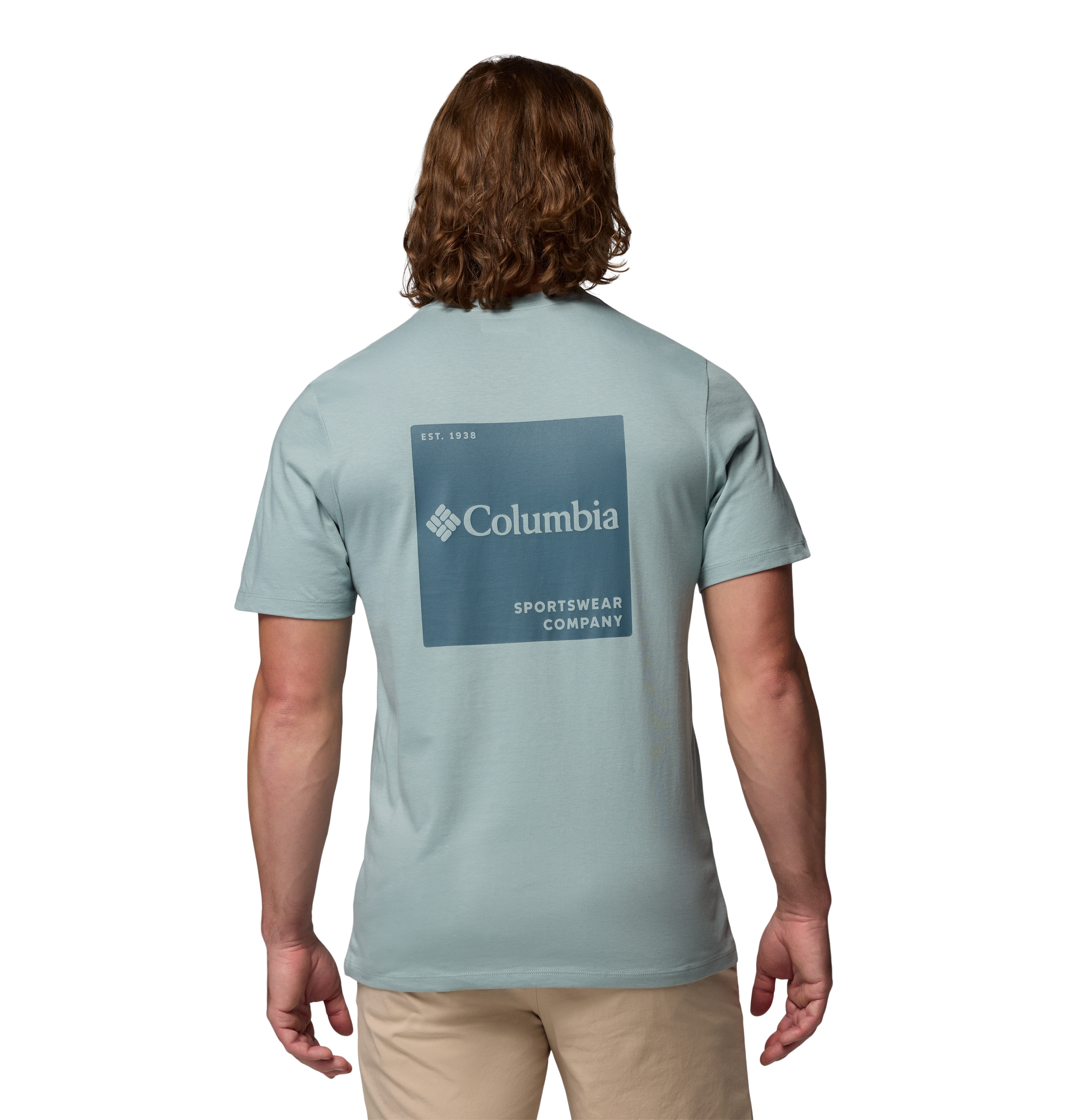 Camiseta manga corta de hombre CSC™ Logo Back Columbia - Azul claro Azul claro-2