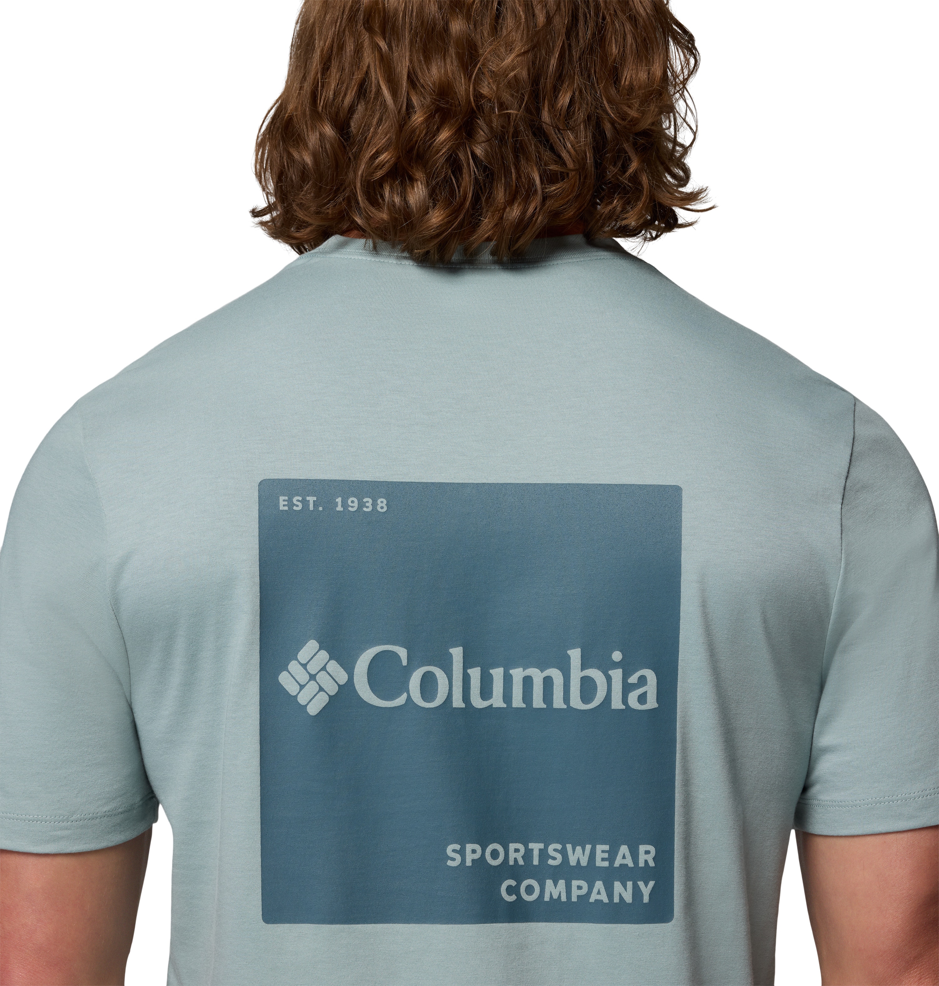 Camiseta manga corta de hombre CSC™ Logo Back Columbia - Azul claro Azul claro-3