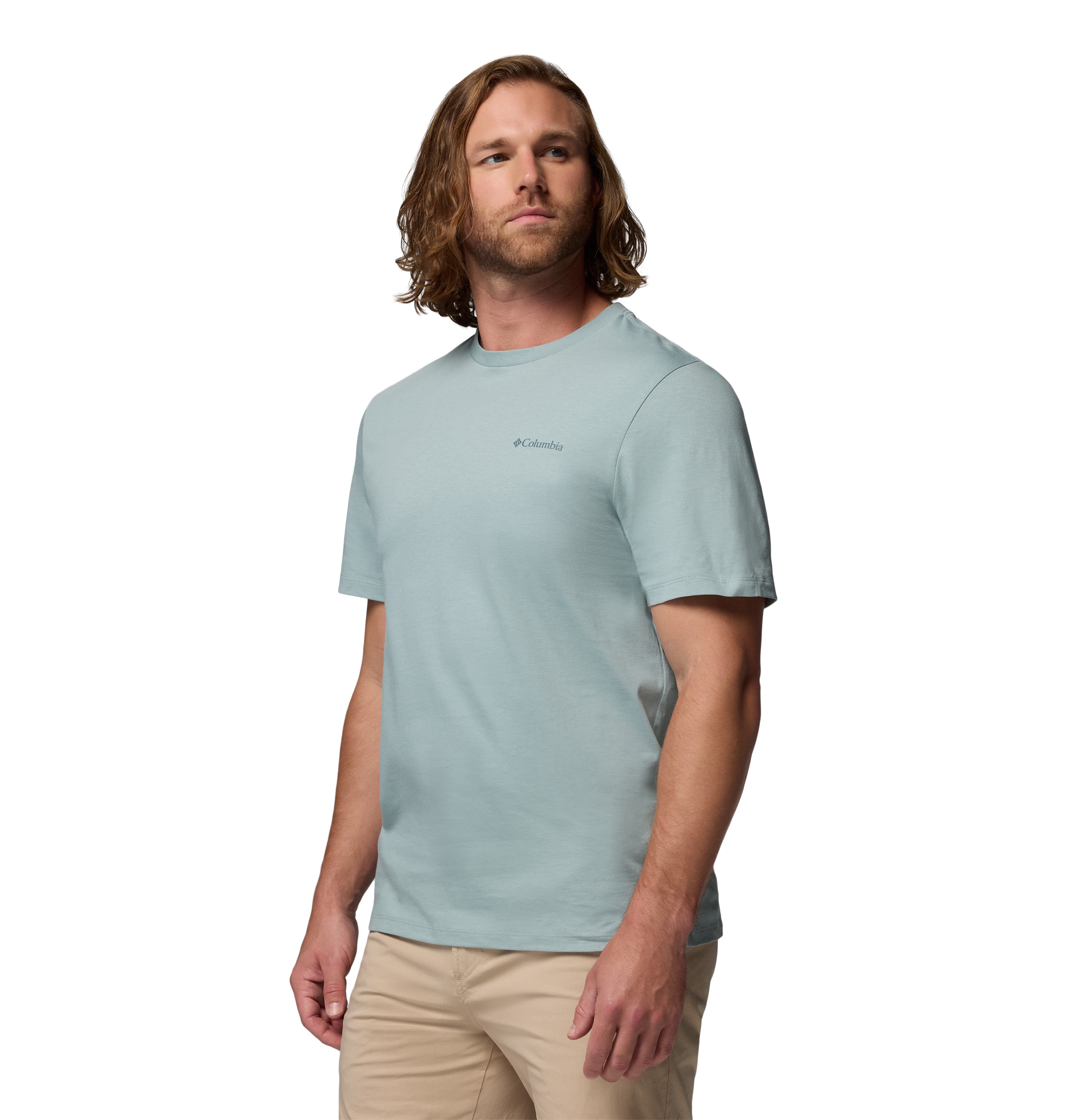 Camiseta manga corta de hombre CSC™ Logo Back Columbia - Azul claro Azul claro-6