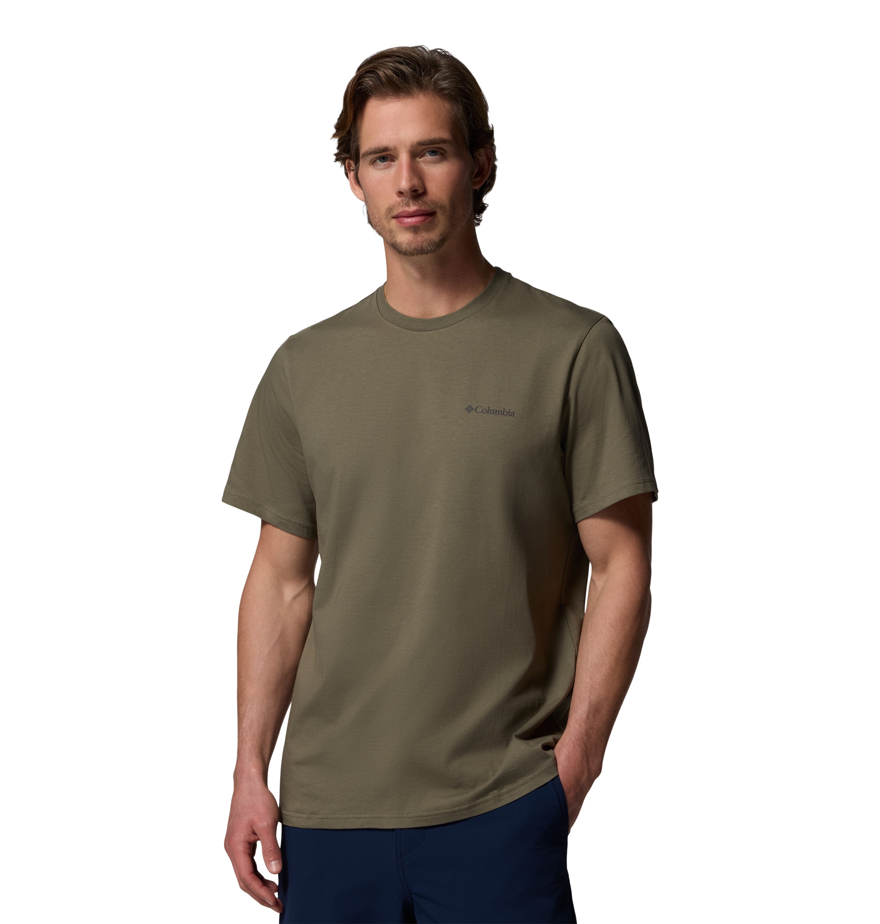 Camiseta manga corta de hombre CSC™ Basic Columbia - Verde cadete Verde cadete-1
