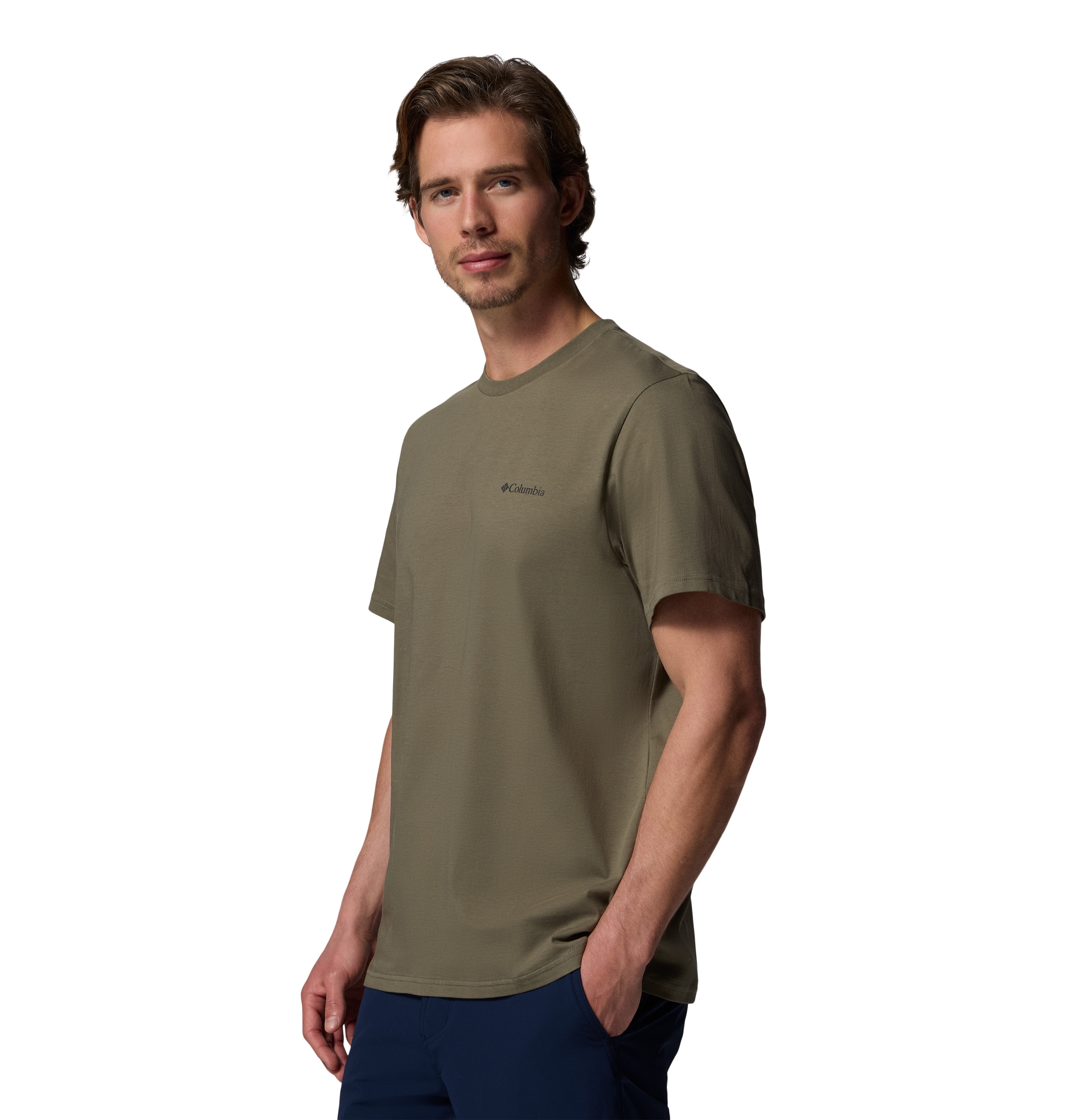 Camiseta manga corta de hombre CSC™ Basic Columbia - Verde cadete Verde cadete-5