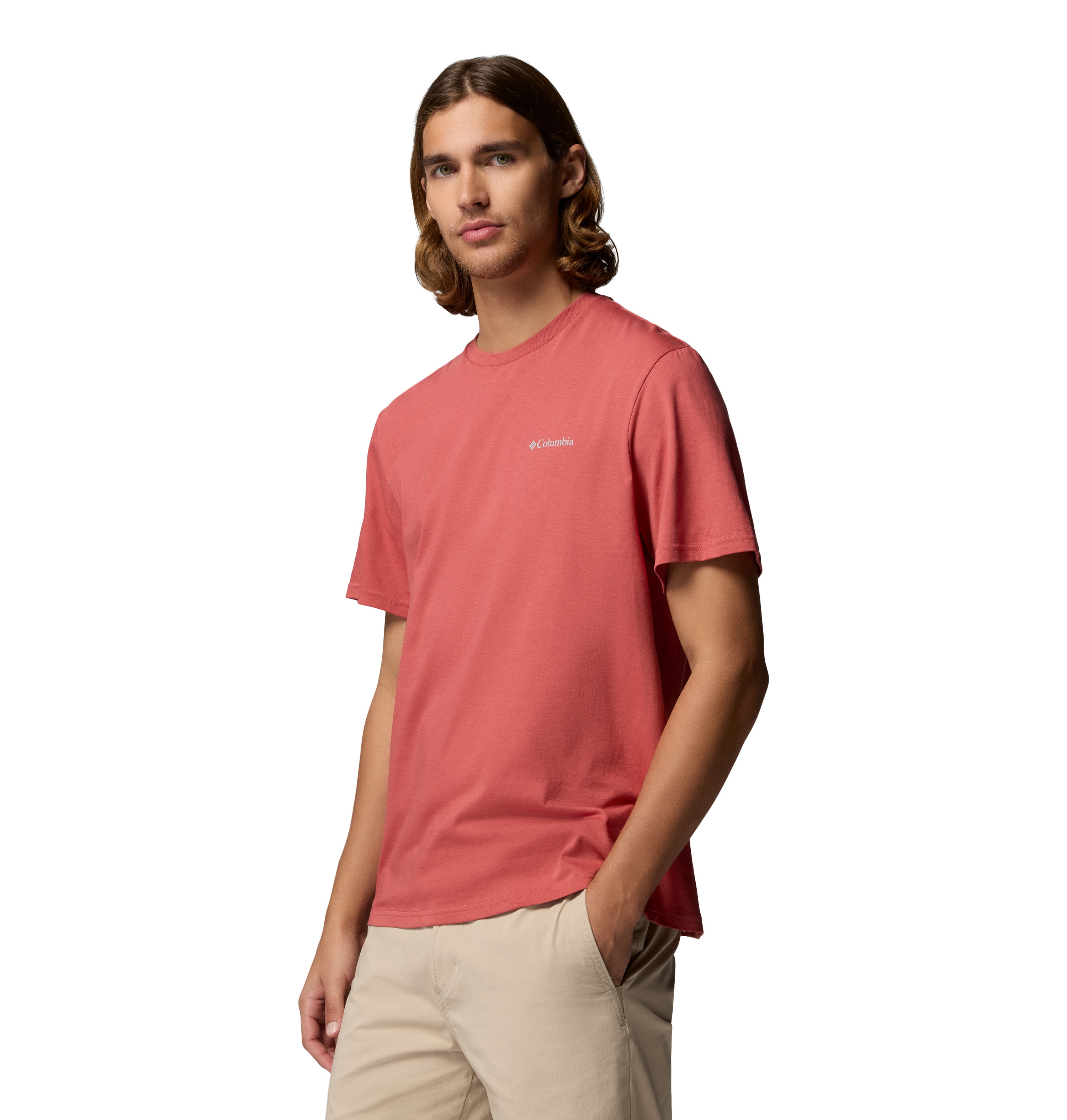 Camiseta manga corta de hombre CSC™ Basic Columbia - Rojo Rojo-4