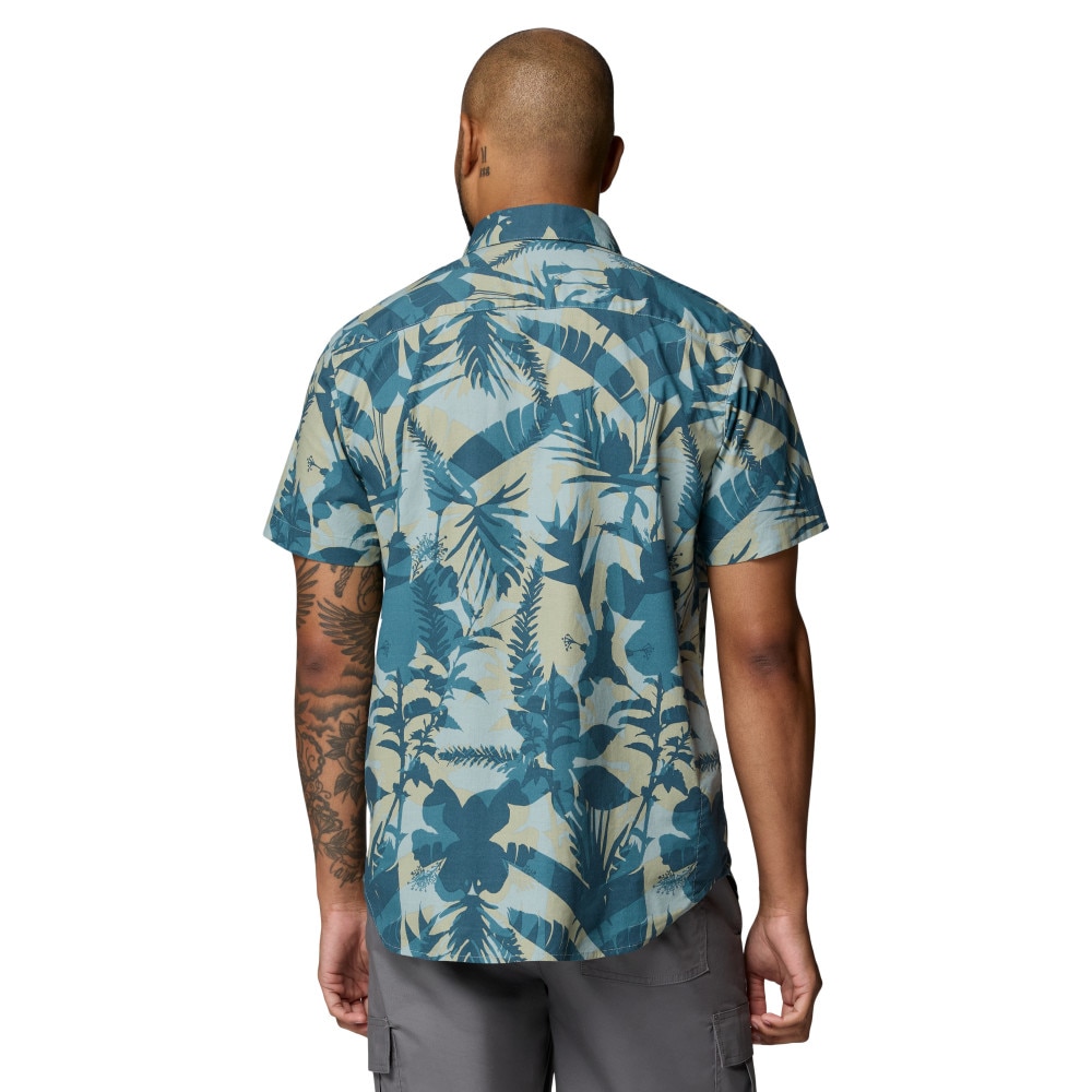 Camisa manga corta de hombre Rapid Rivers™ Printed Columbia - Azul Turquesa Azul Turquesa-2
