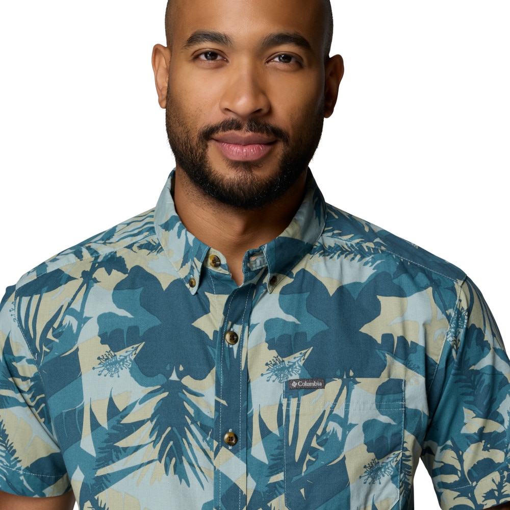 Camisa manga corta de hombre Rapid Rivers™ Printed Columbia - Azul Turquesa Azul Turquesa-4