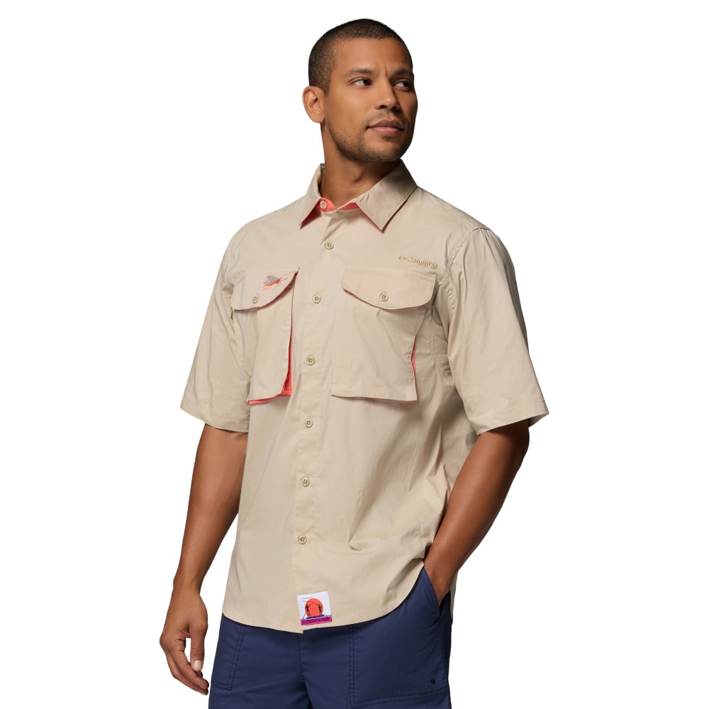 Camisa manga corta de hombre Bonefish Flats™ Columbia - Beige Beige-3