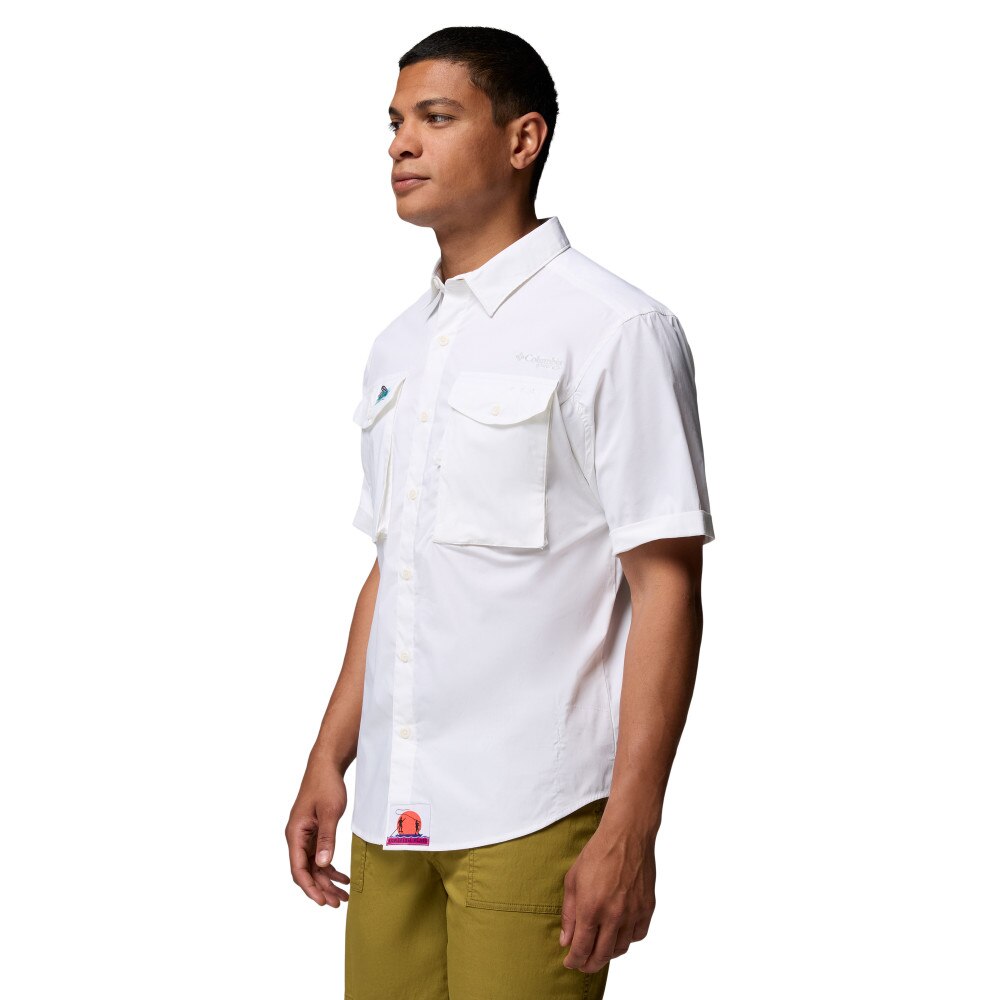 Camisa manga corta de hombre Bonefish Flats™ Columbia - Blanco Blanco-3