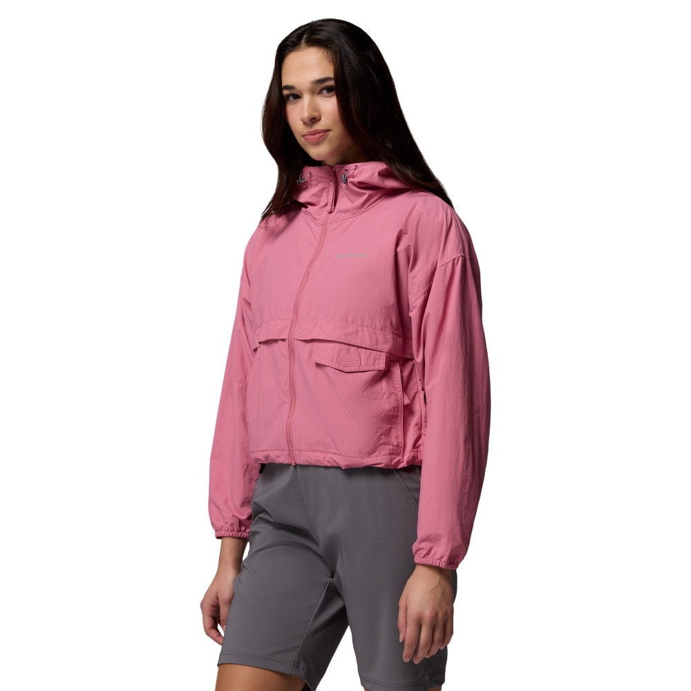 Chaqueta cortavientos de mujer Spire Valley™ Cropped Columbia - Rosa Rosa-3