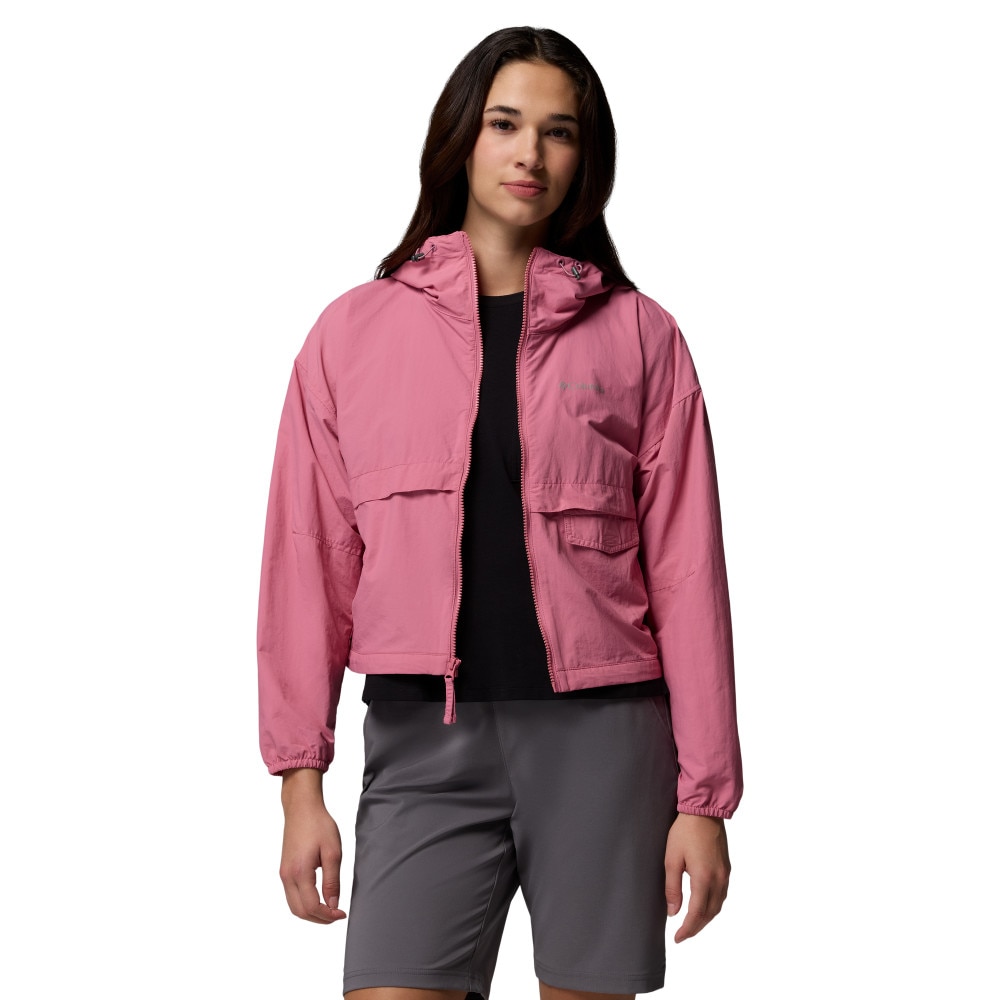 Chaqueta cortavientos de mujer Spire Valley™ Cropped Columbia - Rosa Rosa-4