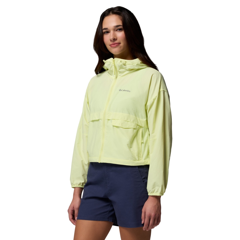 Chaqueta cortavientos de mujer Spire Valley™ Cropped Columbia - Amarillo limón Amarillo limón-3