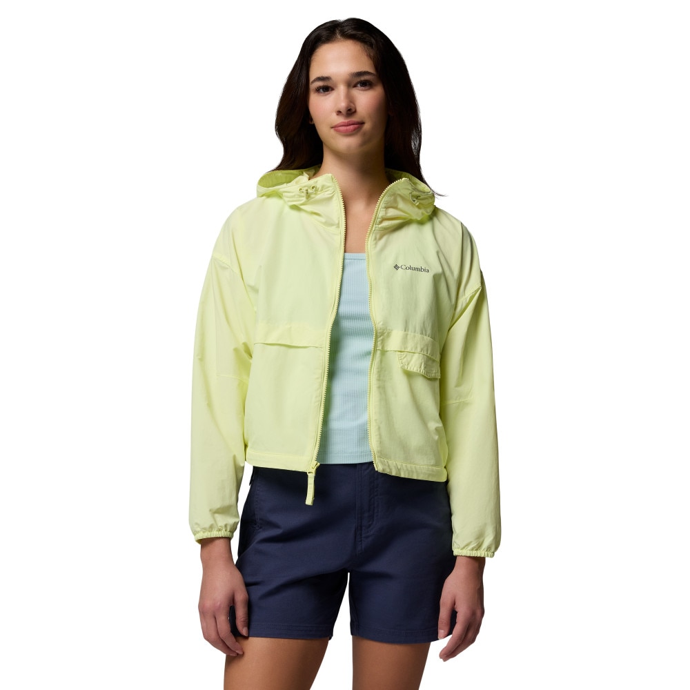 Chaqueta cortavientos de mujer Spire Valley™ Cropped Columbia - Amarillo limón Amarillo limón-4