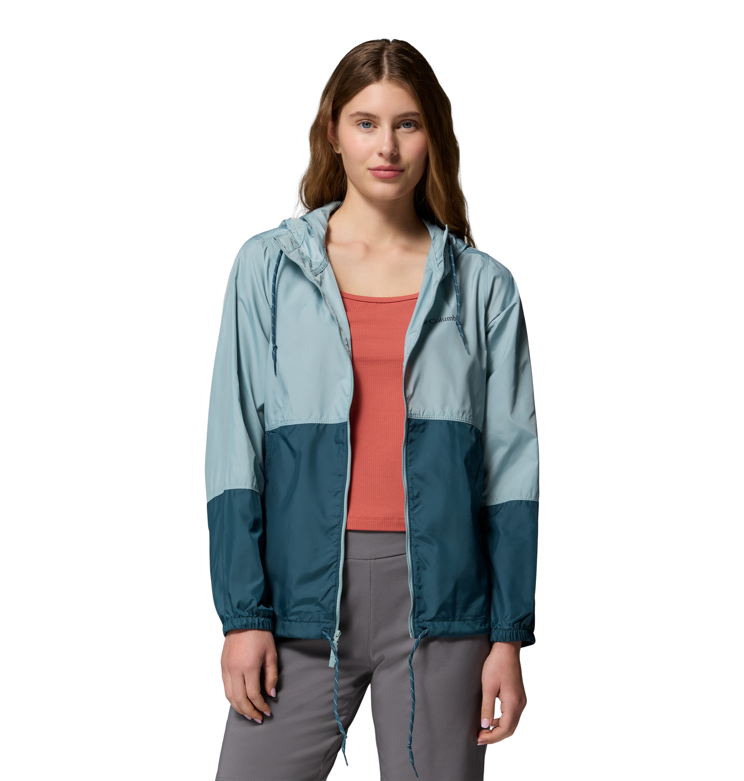 Chaqueta cortavientos de mujer Flash Forward™ Columbia - Azul claro Azul claro-4