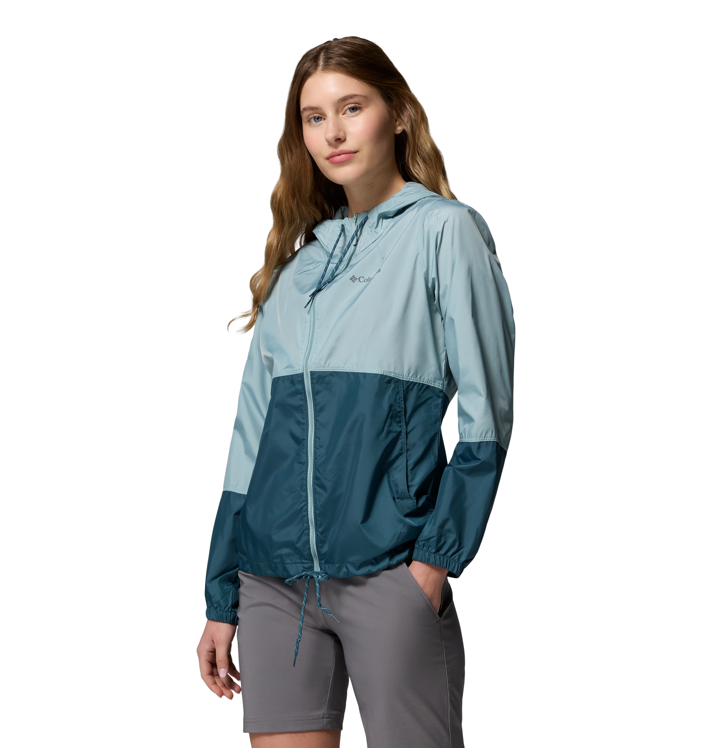 Chaqueta cortavientos de mujer Flash Forward™ Columbia - Azul claro Azul claro-6