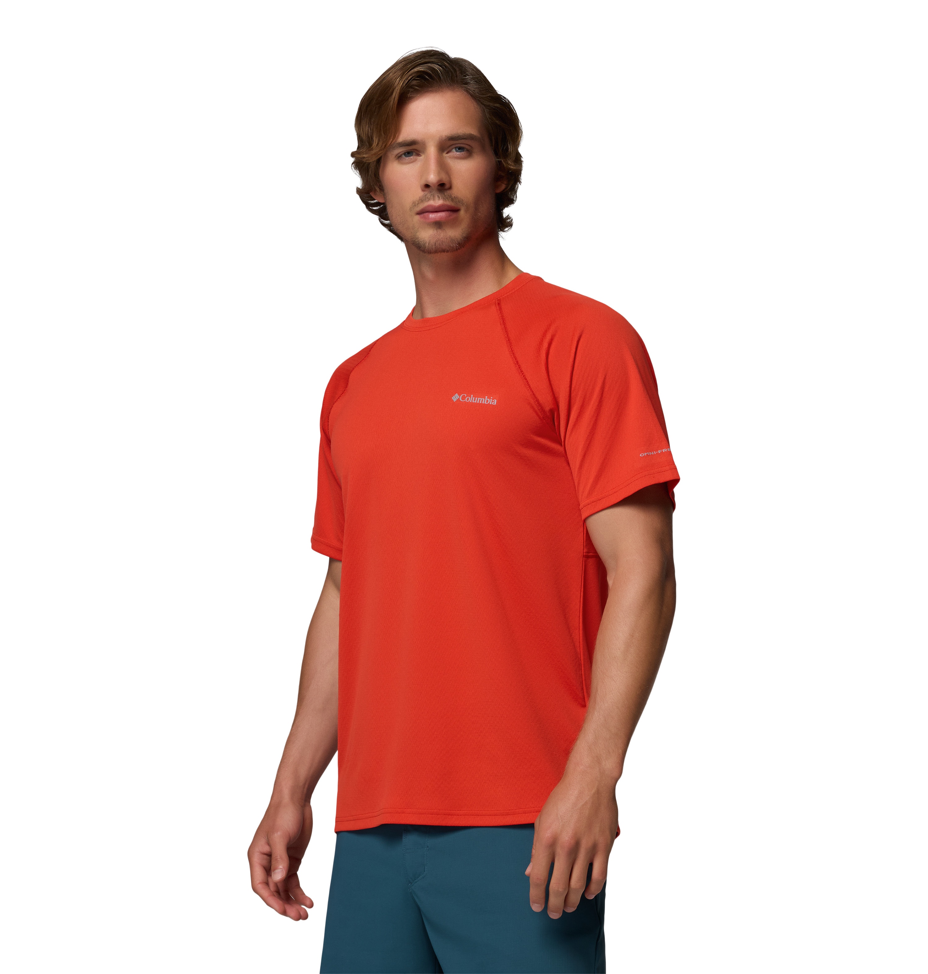 Camiseta manga corta de hombre Alpine Chill™ Pro Crew Columbia - Coral Coral-6