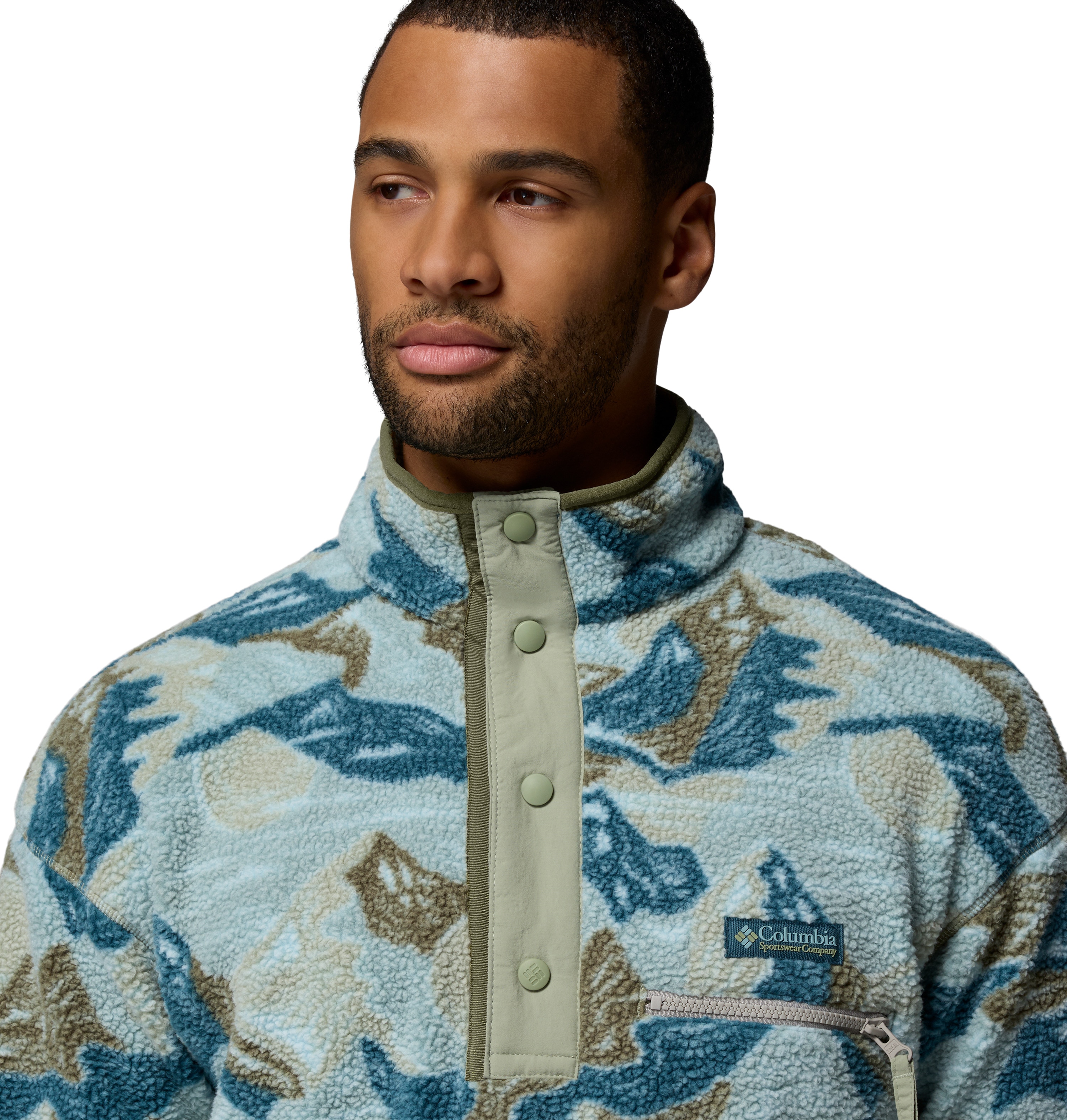 Forro polar de hombre Helvetia™ II Printed Columbia - Verde grisáceo Verde grisáceo-5