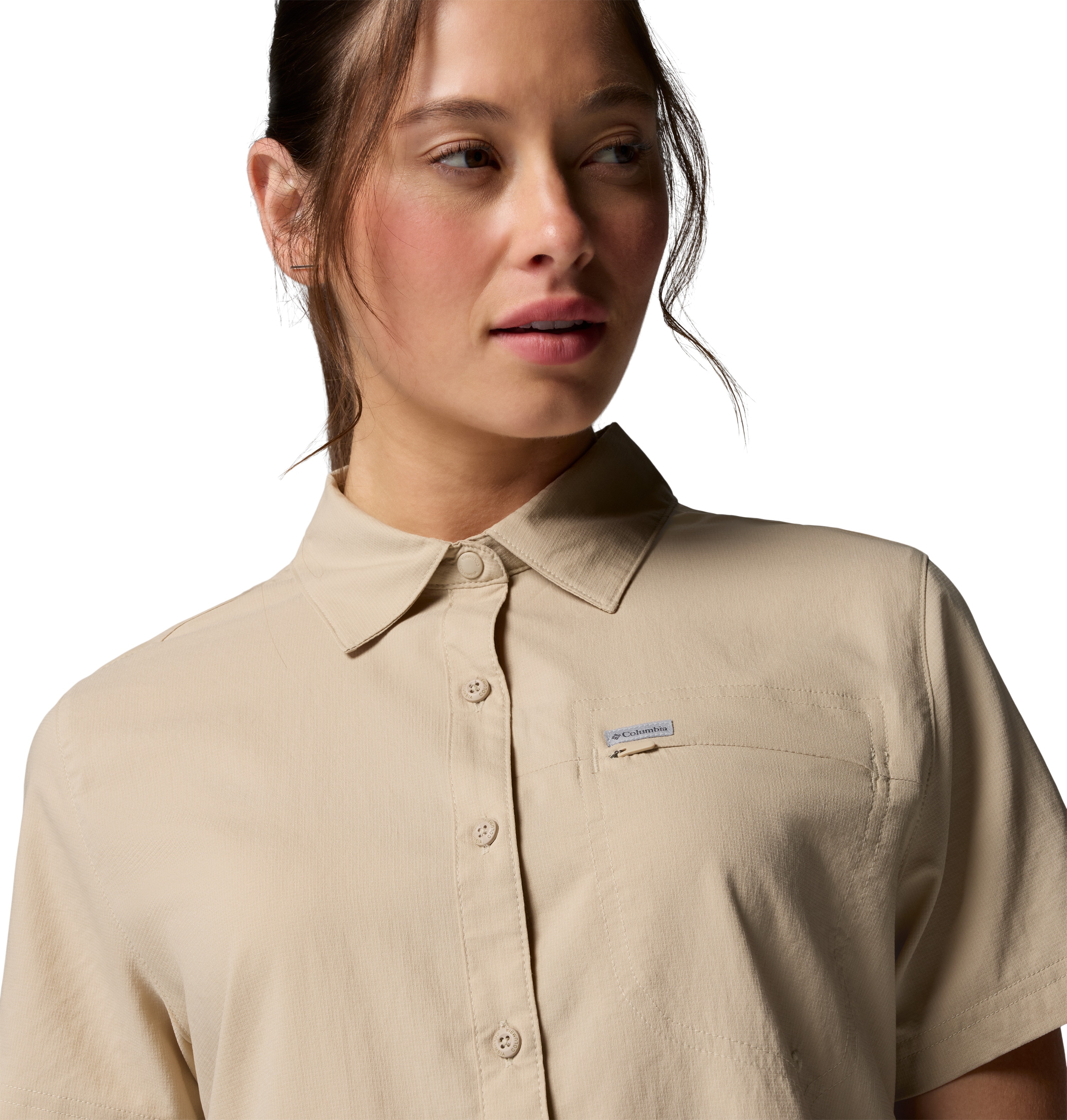 Imagen 3 de Camisa manga corta de mujer Silver Ridge™ Utility II Columbia - Beige Beige
