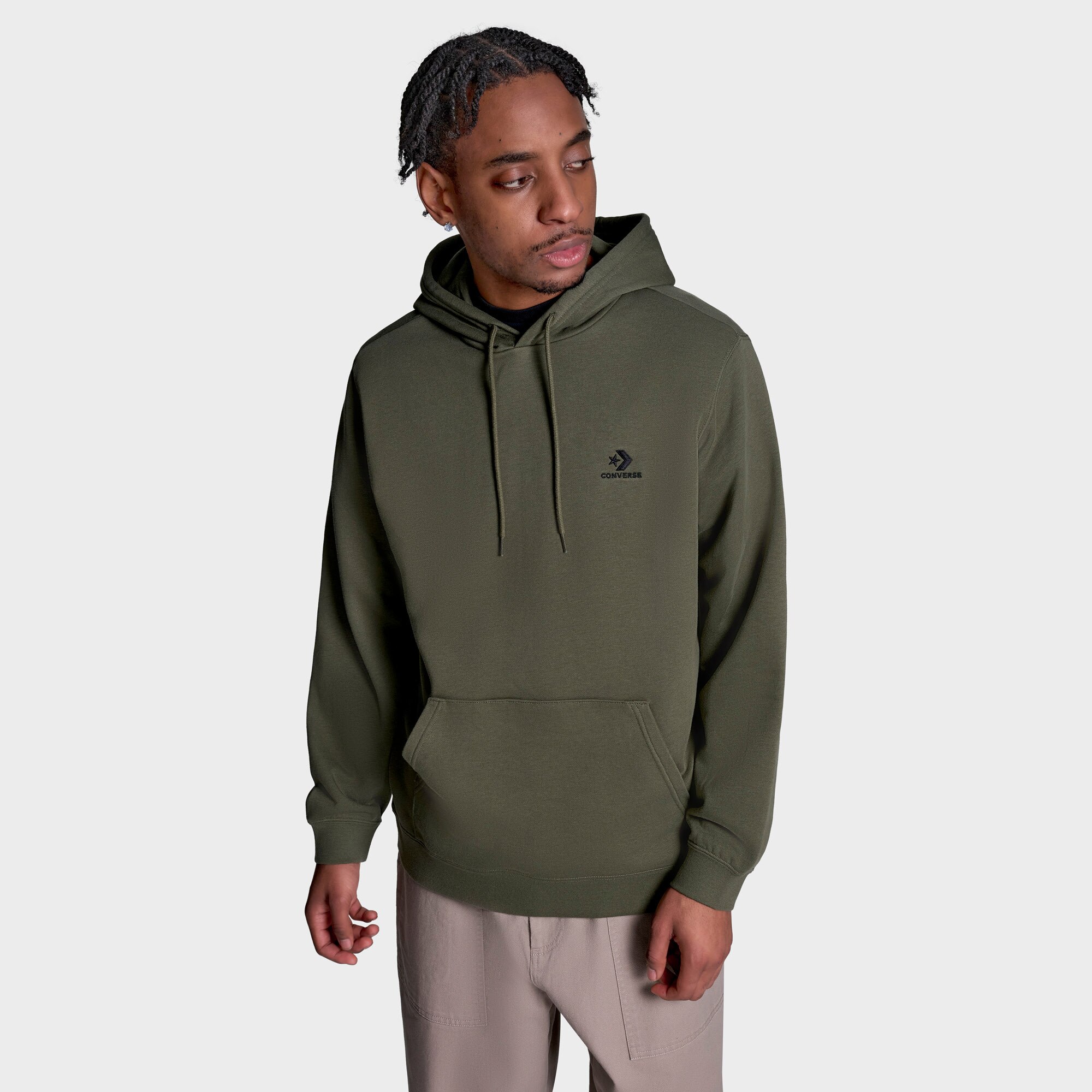 Sudadera de hombre Star Chevron Hoodie Converse - Verde Verde-3