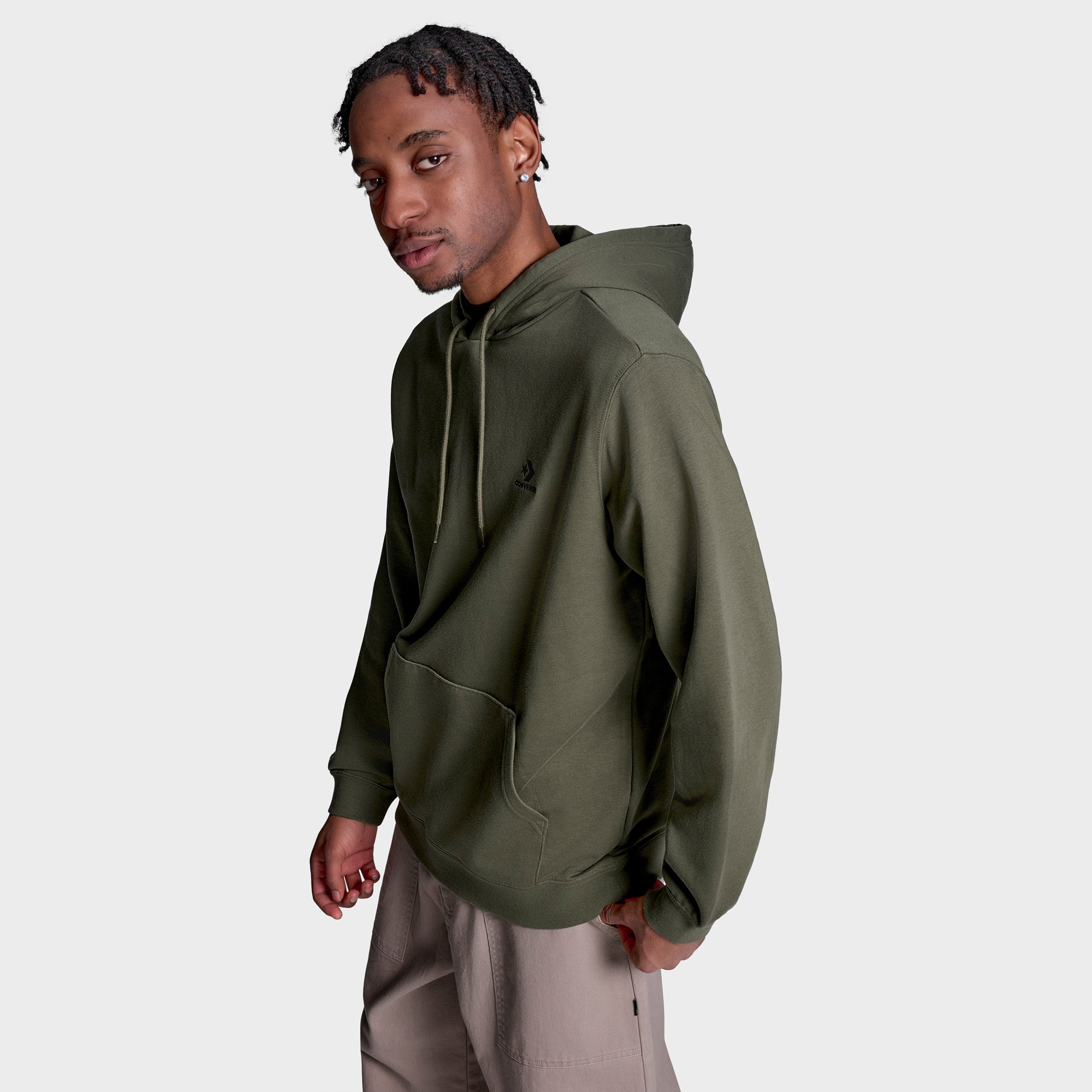 Sudadera de hombre Star Chevron Hoodie Converse - Verde Verde-6