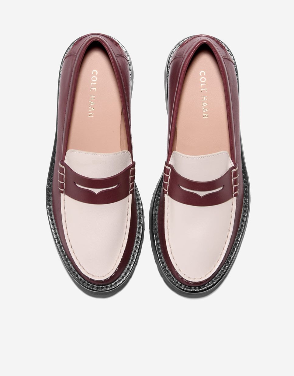 Mocasines planos de mujer confeccionados en piel - Cole Haan - Granate Granate-5