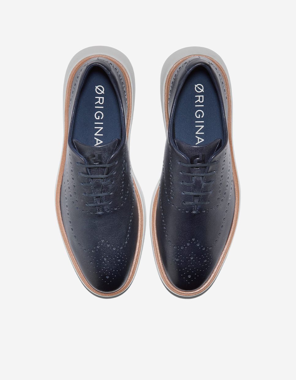 Imagen 6 de Zapato oxford de hombre ultraligero confeccionado en piel - Cole Haan - Azul Azul