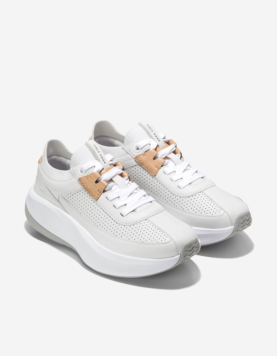 Zapatillas deportivas de mujer confeccionadas en piel - Cole Haan - Blanco Blanco-4