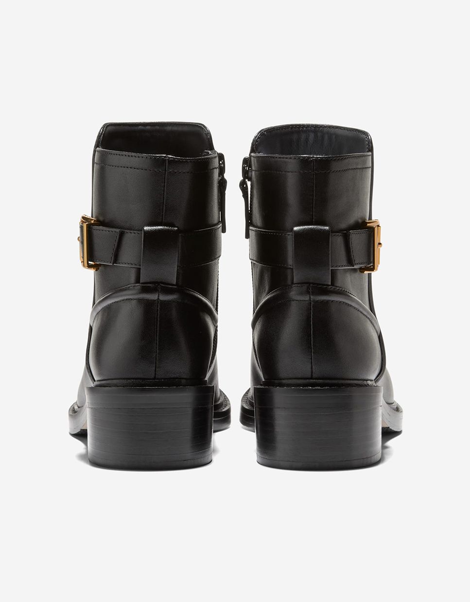 Botines básicos de mujer confeccionados en piel con cierre de cremallera y hebilla decorativa - Cole Haan - Negro Negro-2