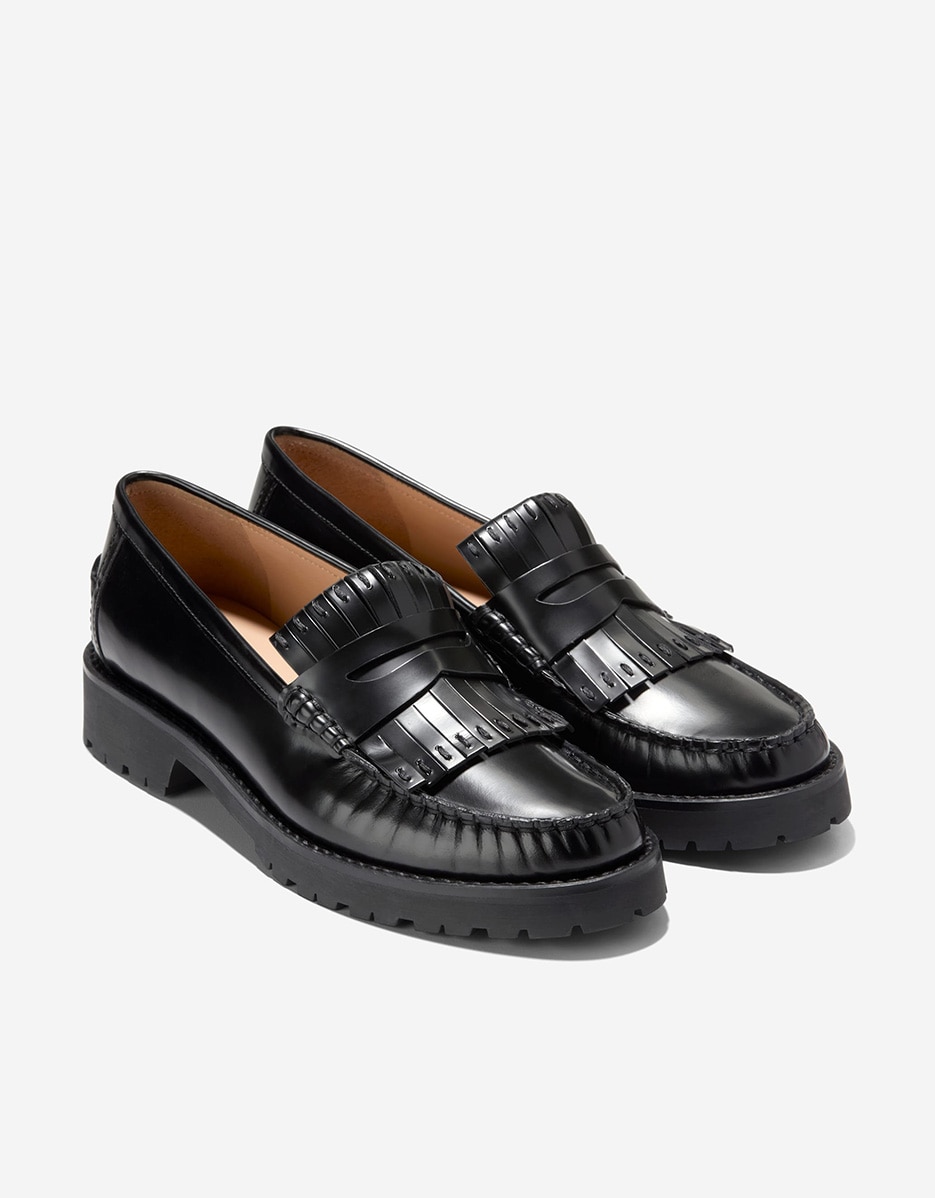 Mocasines planos de mujer confeccionados en piel - Cole Haan - Negro Negro-4