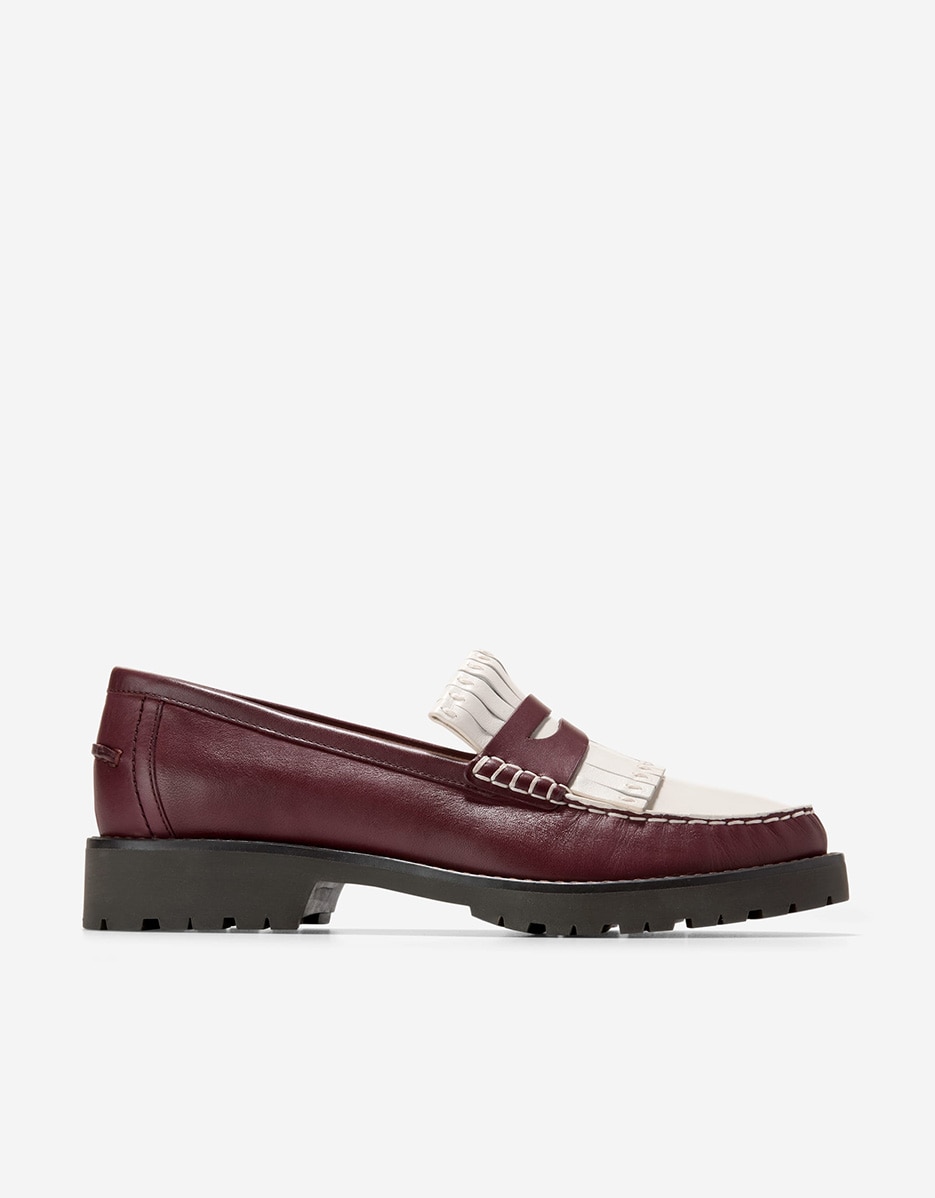Mocasines planos de mujer confeccionados en piel - Cole Haan - Granate Granate-1