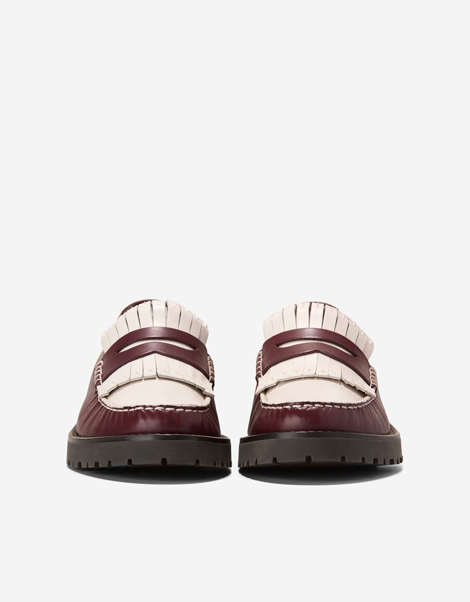 Mocasines planos de mujer confeccionados en piel - Cole Haan - Granate Granate-3