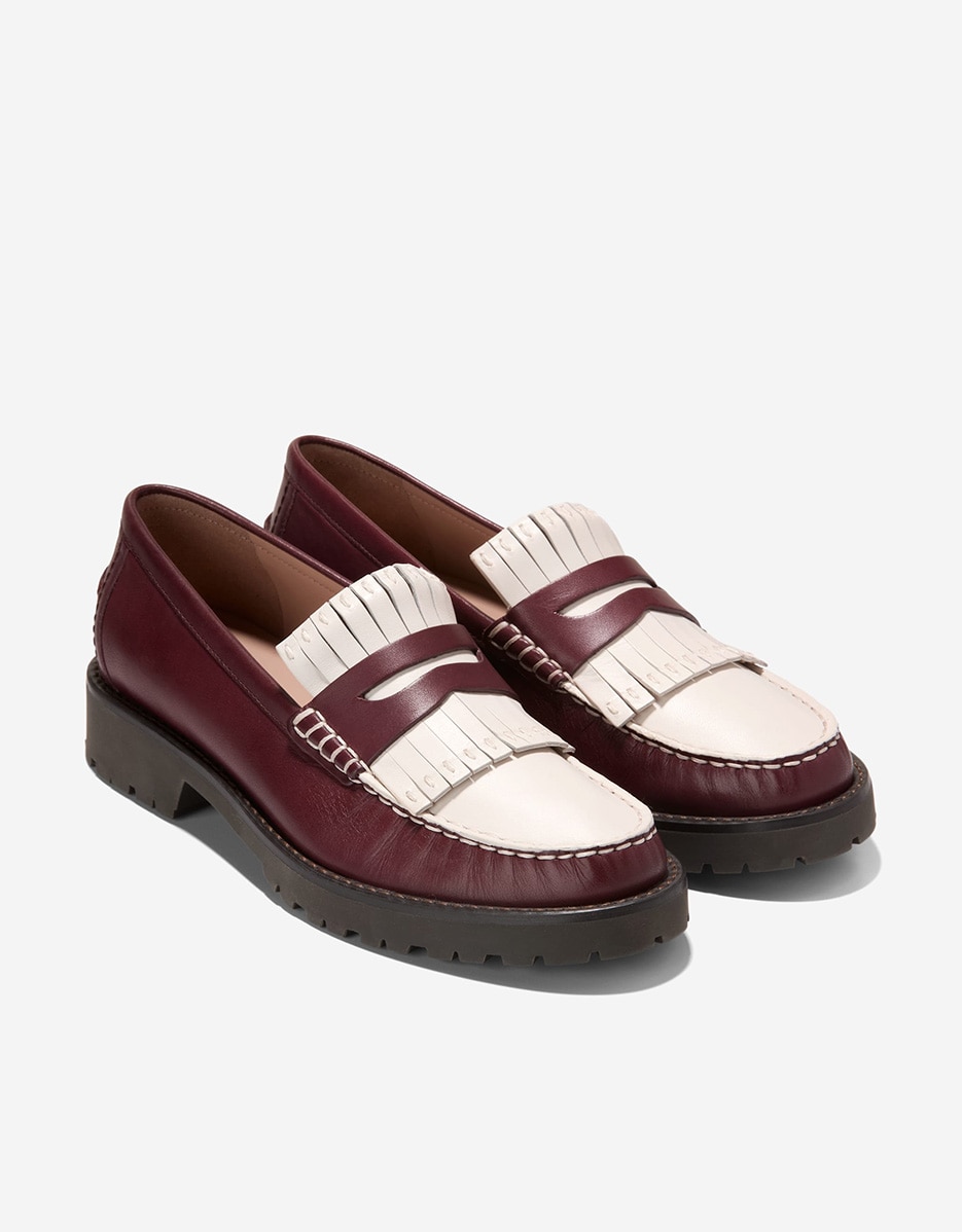 Mocasines planos de mujer confeccionados en piel - Cole Haan - Granate Granate-4