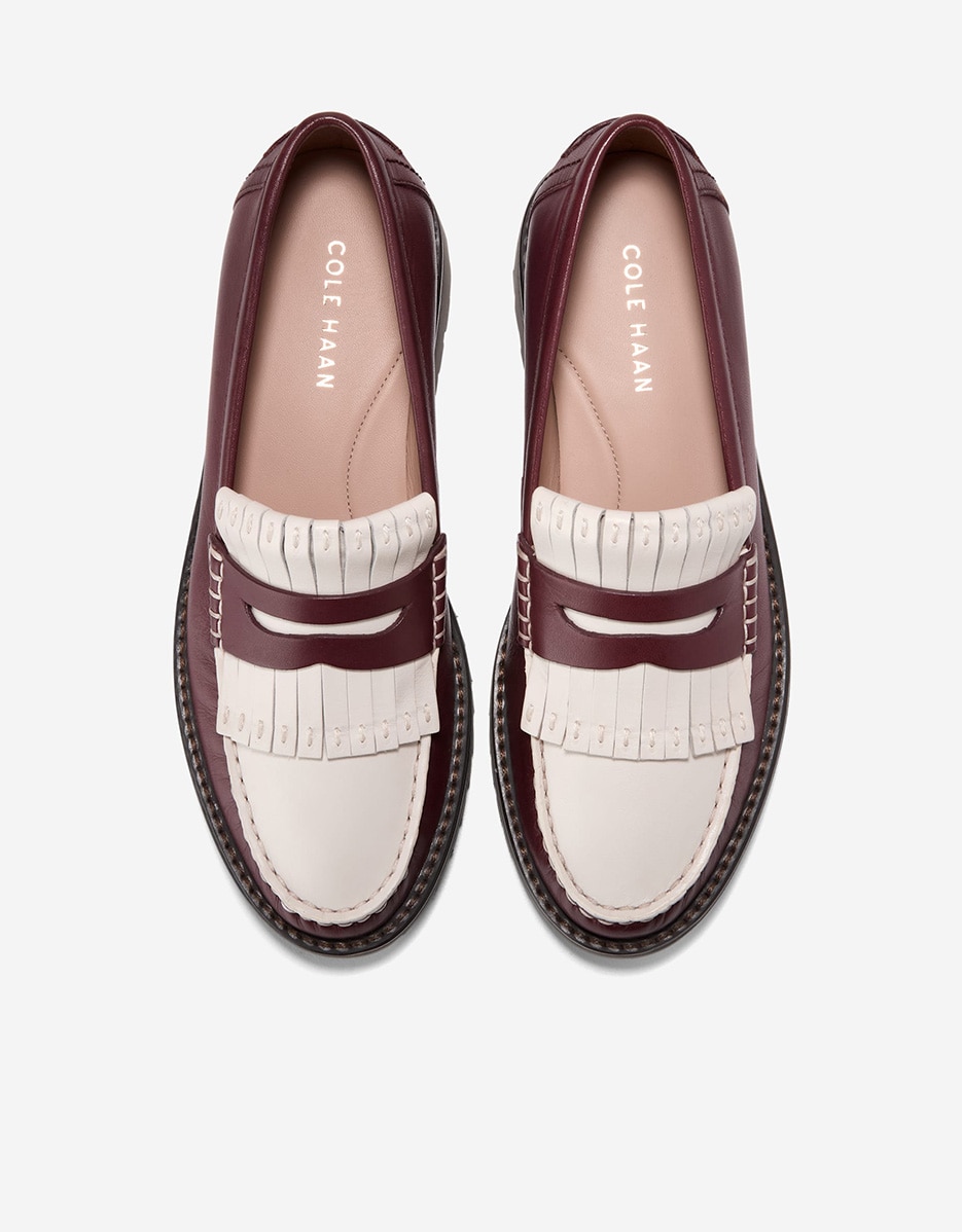 Mocasines planos de mujer confeccionados en piel - Cole Haan - Granate Granate-5