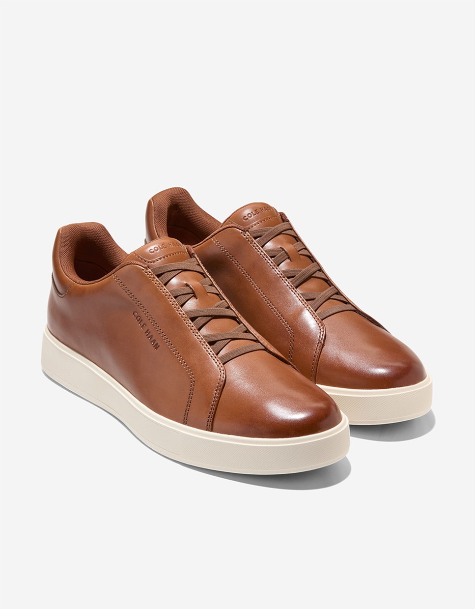 Zapatillas deportivas de hombre con cordones elásticos confeccionadas en piel - Cole Haan - Marrón Marrón-4
