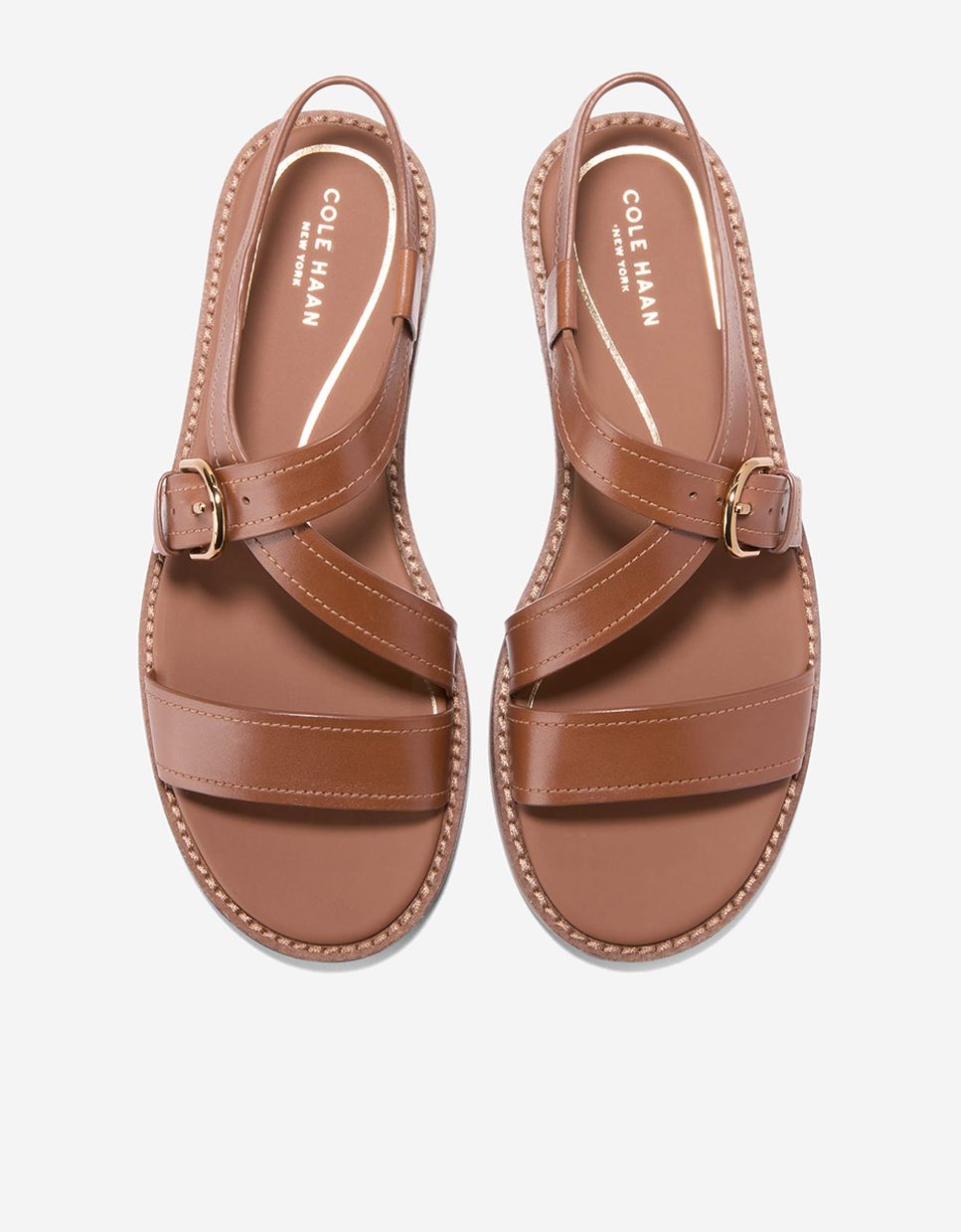 Sandalias planas de mujer confeccionadas en piel - Cole Haan - Marrón Marrón-5