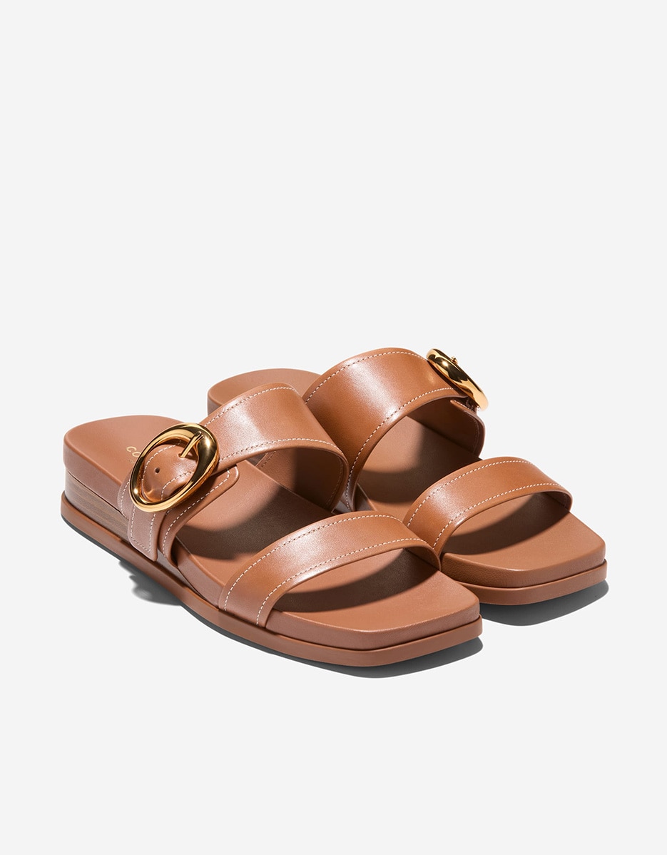 Sandalias planas de mujer confeccionadas en piel - Cole Haan - Marrón Marrón-4