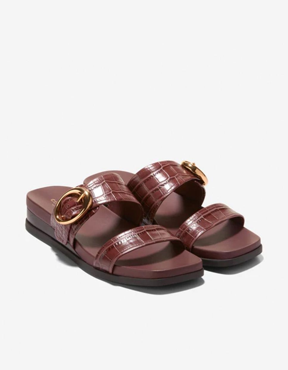 Sandalias planas de mujer confeccionadas en piel - Cole Haan - Marrón Marrón-4