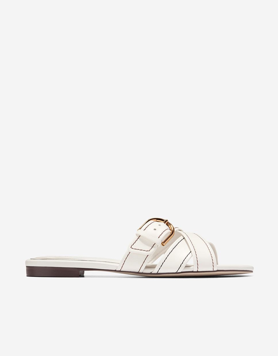 Sandalias planas de mujer confeccionadas en piel - Cole Haan - Blanco Blanco-1